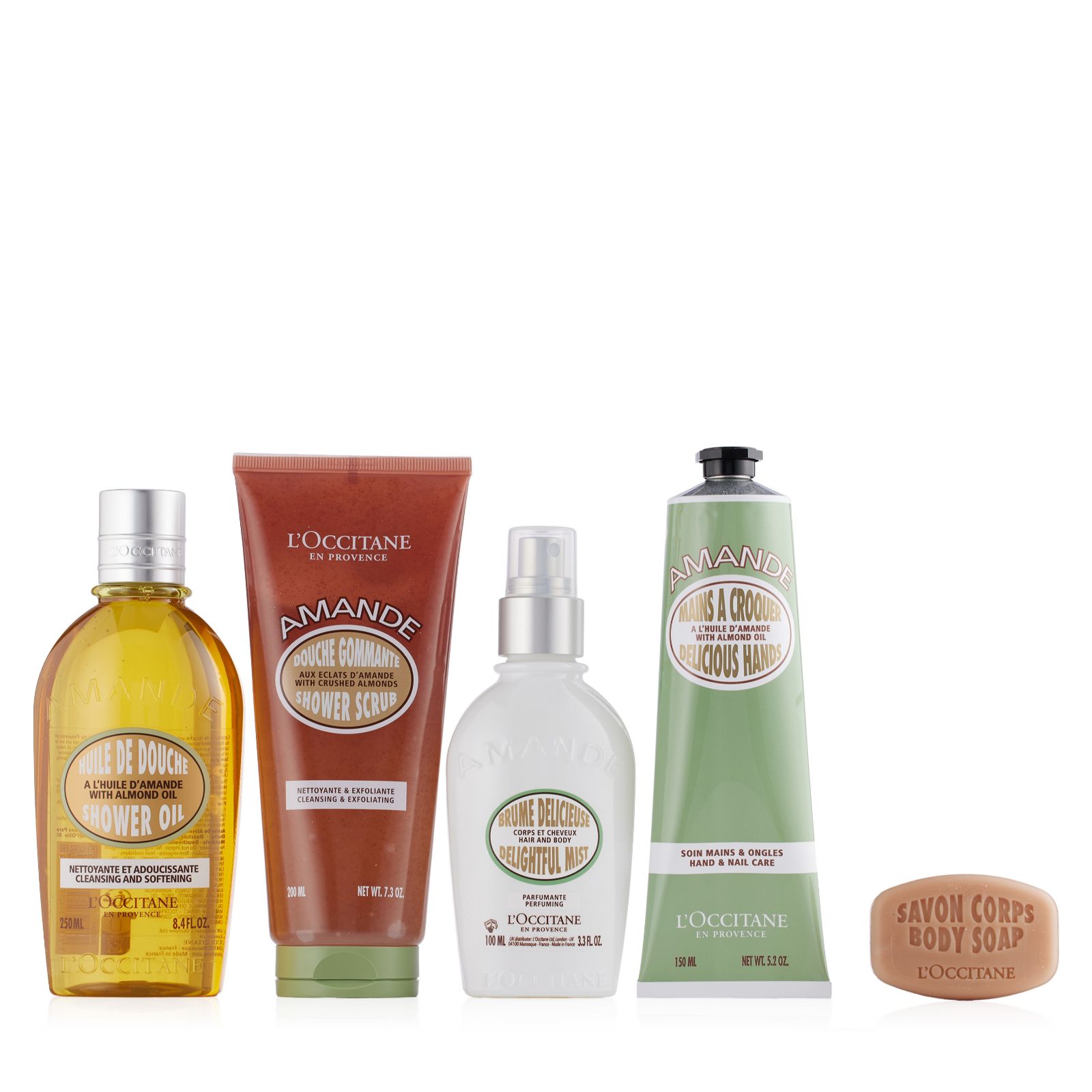 L'Occitane Head to Toe Almond 5 Piece Collection