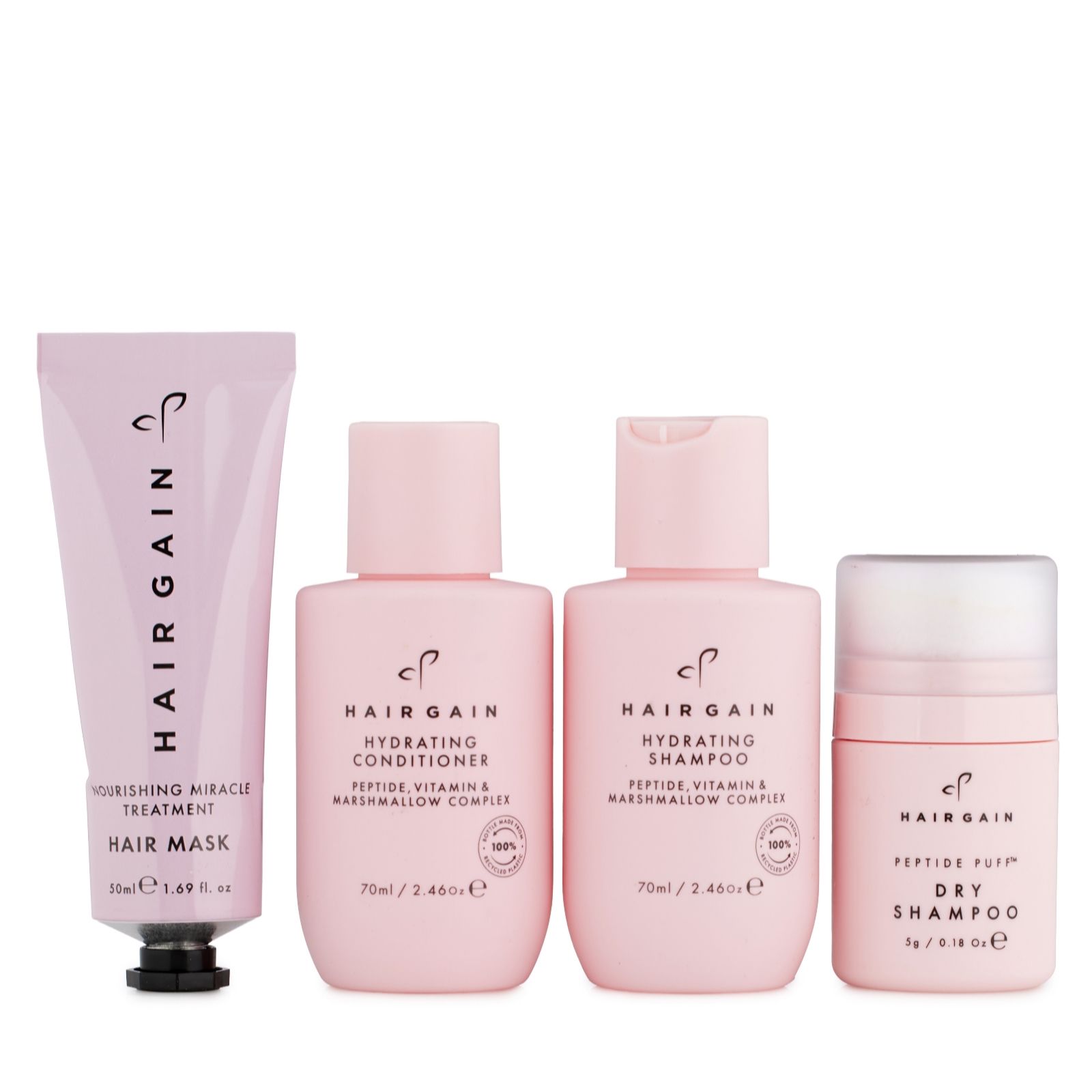 Hair Gain Travel Edit 4 Piece Collection with Bag