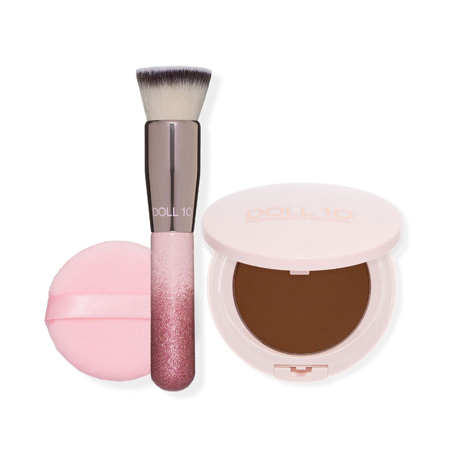 Doll 10 TCE Powder Foundation With Brush & Puff