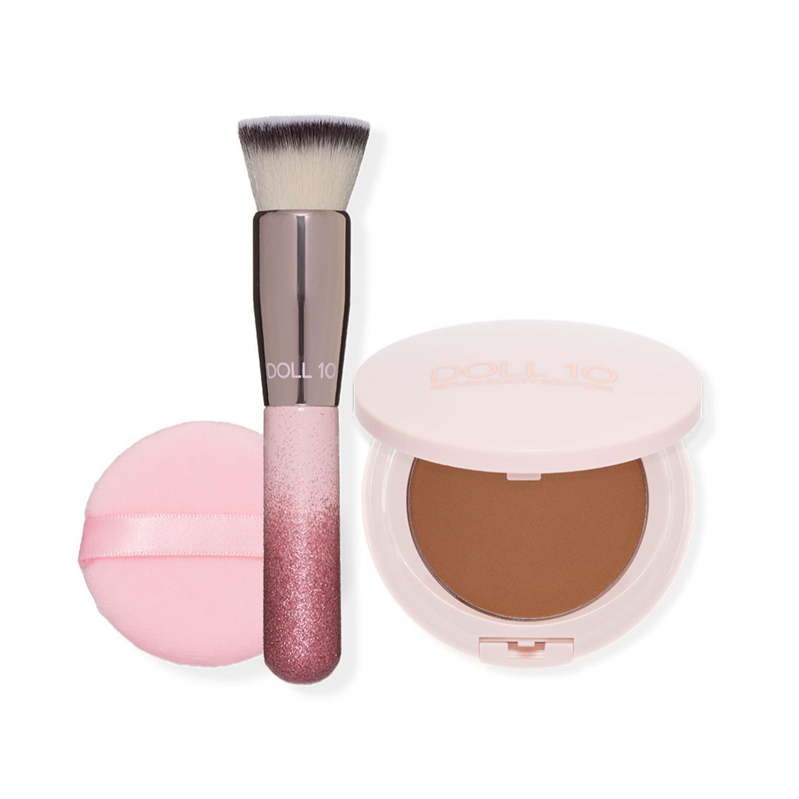 Doll 10 TCE Powder Foundation With Brush & Puff