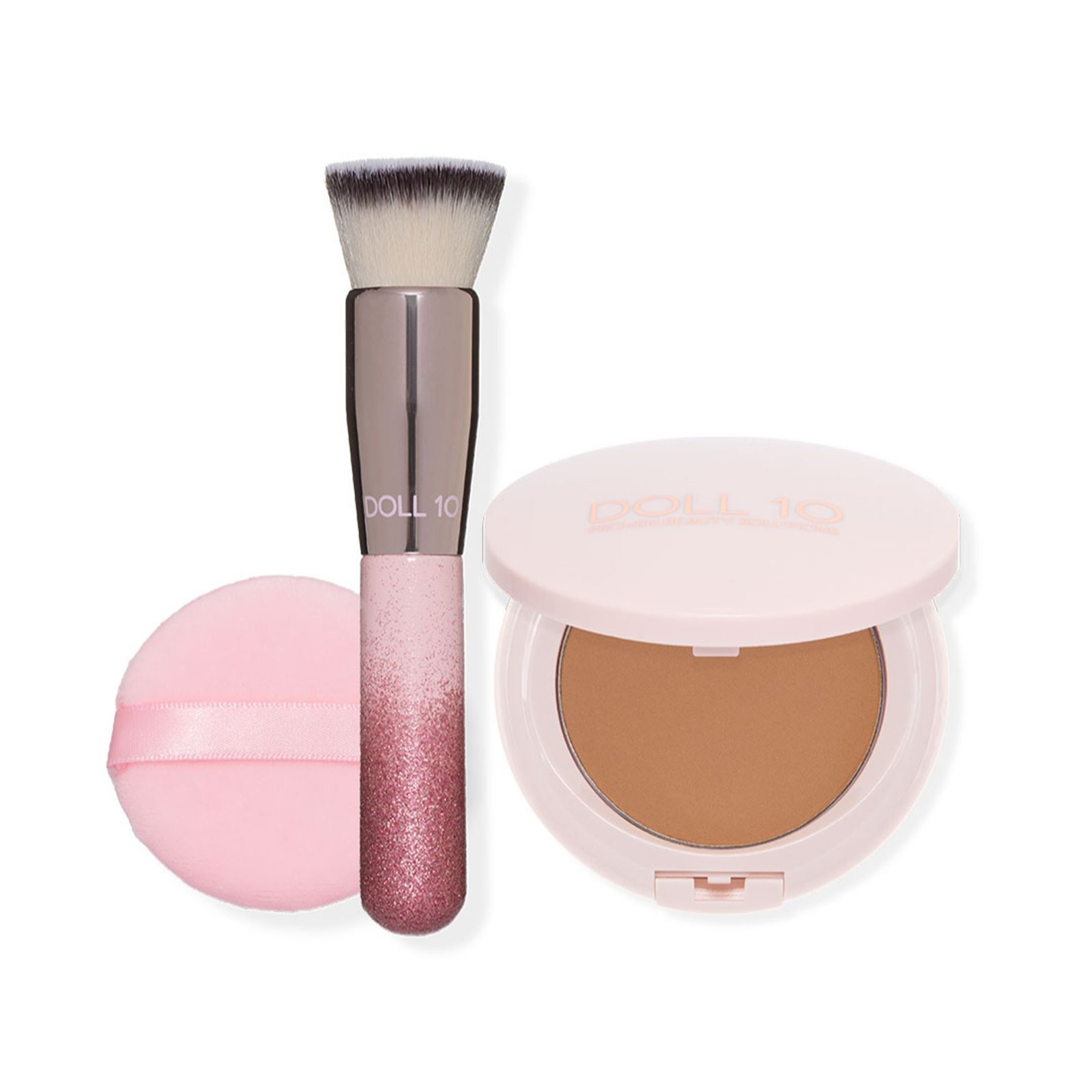 Doll 10 TCE Powder Foundation With Brush & Puff