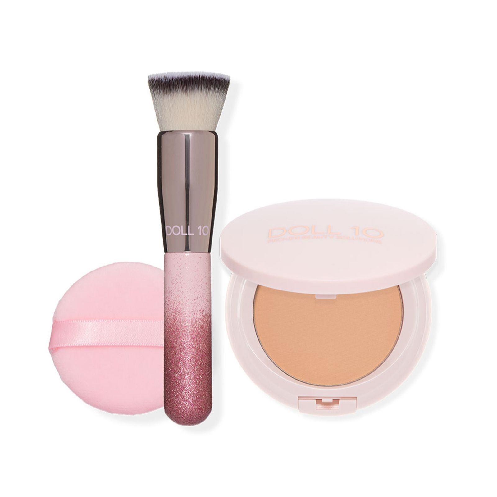 Doll 10 TCE Powder Foundation With Brush & Puff