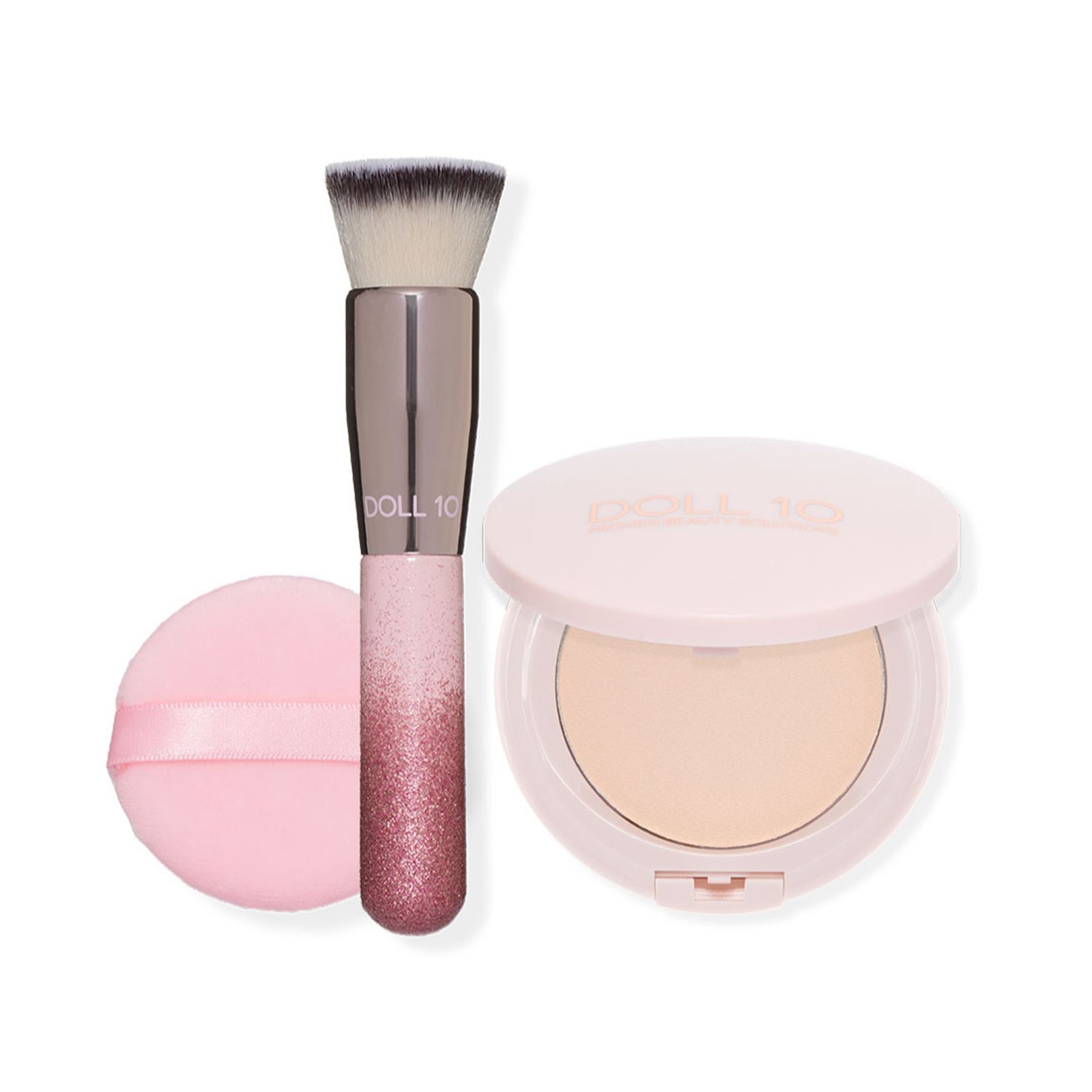 Doll 10 TCE Powder Foundation With Brush & Puff