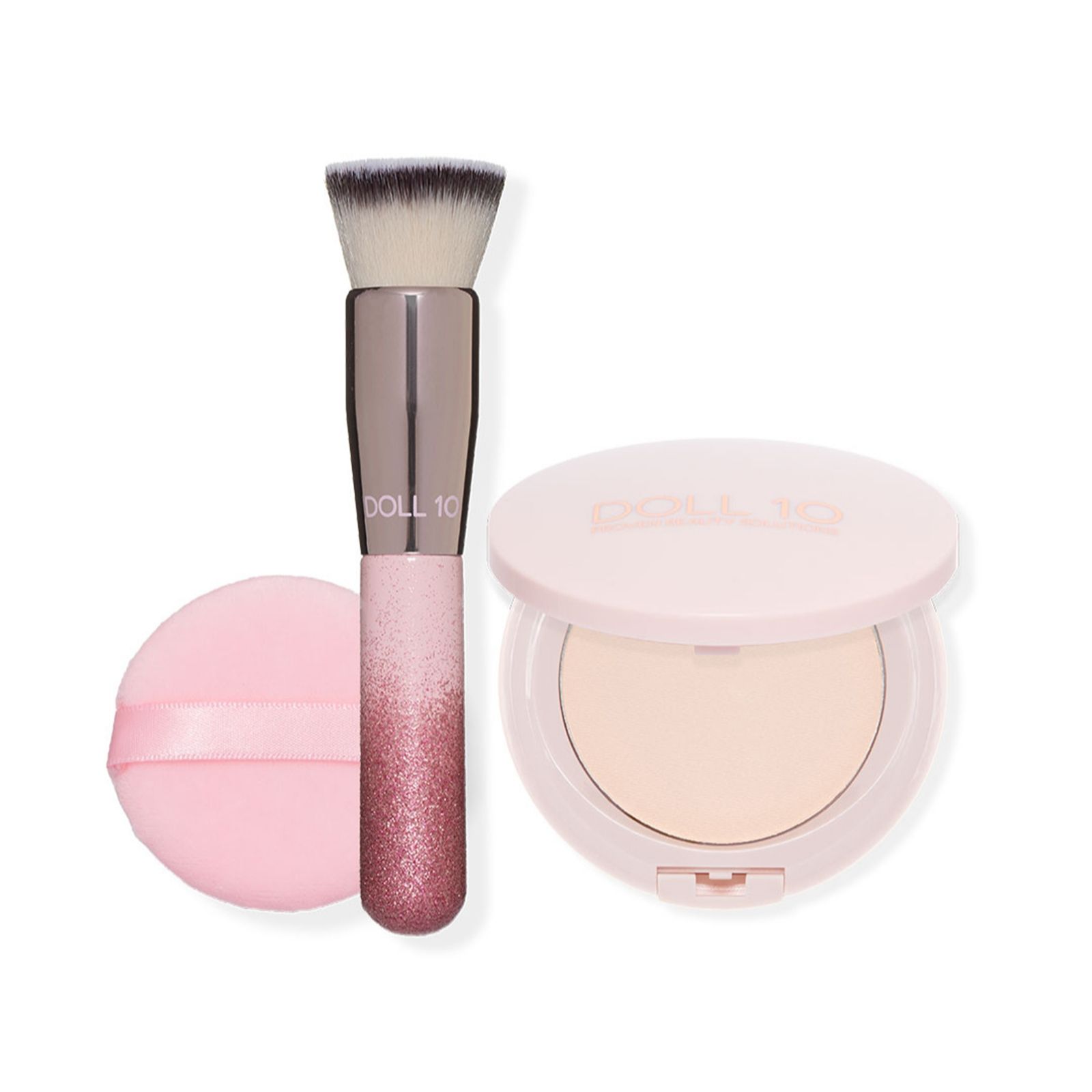 Doll 10 TCE Powder Foundation With Brush & Puff