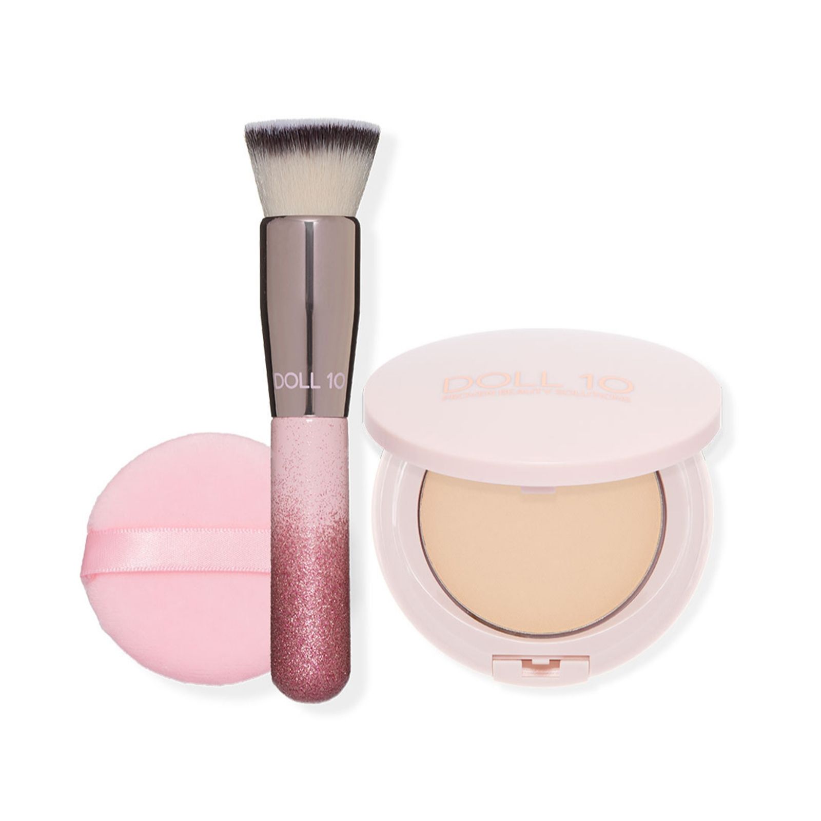 Doll 10 TCE Powder Foundation With Brush & Puff