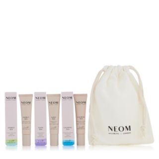 NEOM Wellbeing Roll On Pen Trio Discovery Set with Drawstring Bag