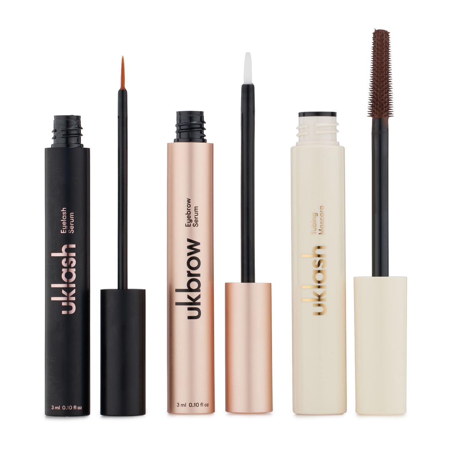 UKLASH Complete Lash & Brow Tubing 3 Piece Collection