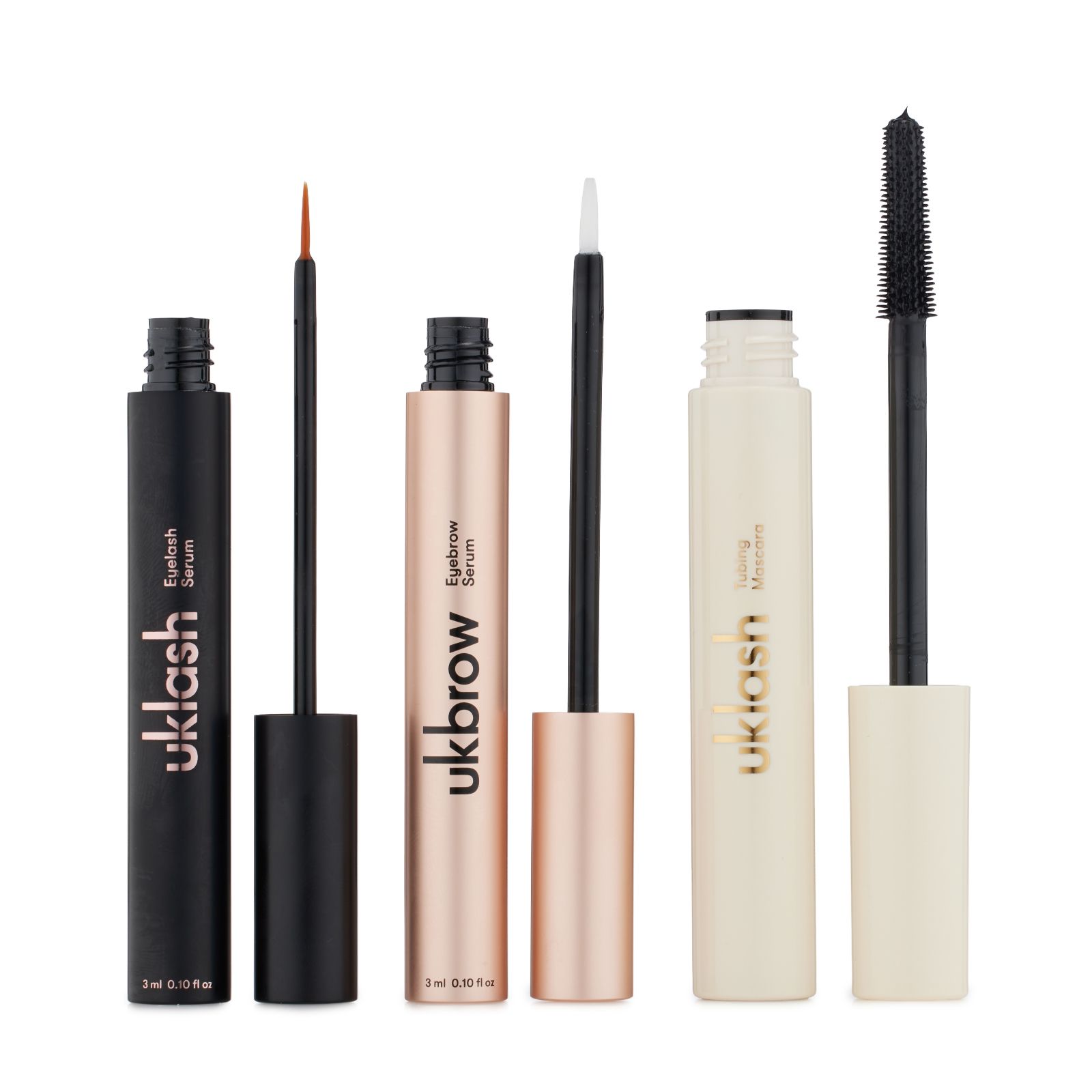 UKLASH Complete Lash & Brow Tubing 3 Piece Collection