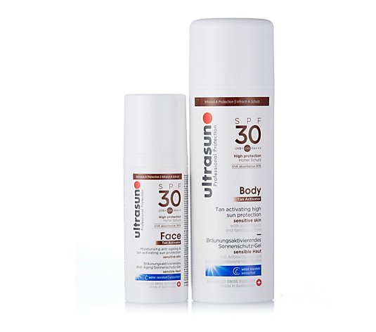 Ultrasun Sun Protection Face & Body Tan Activator SPF 30 Duo