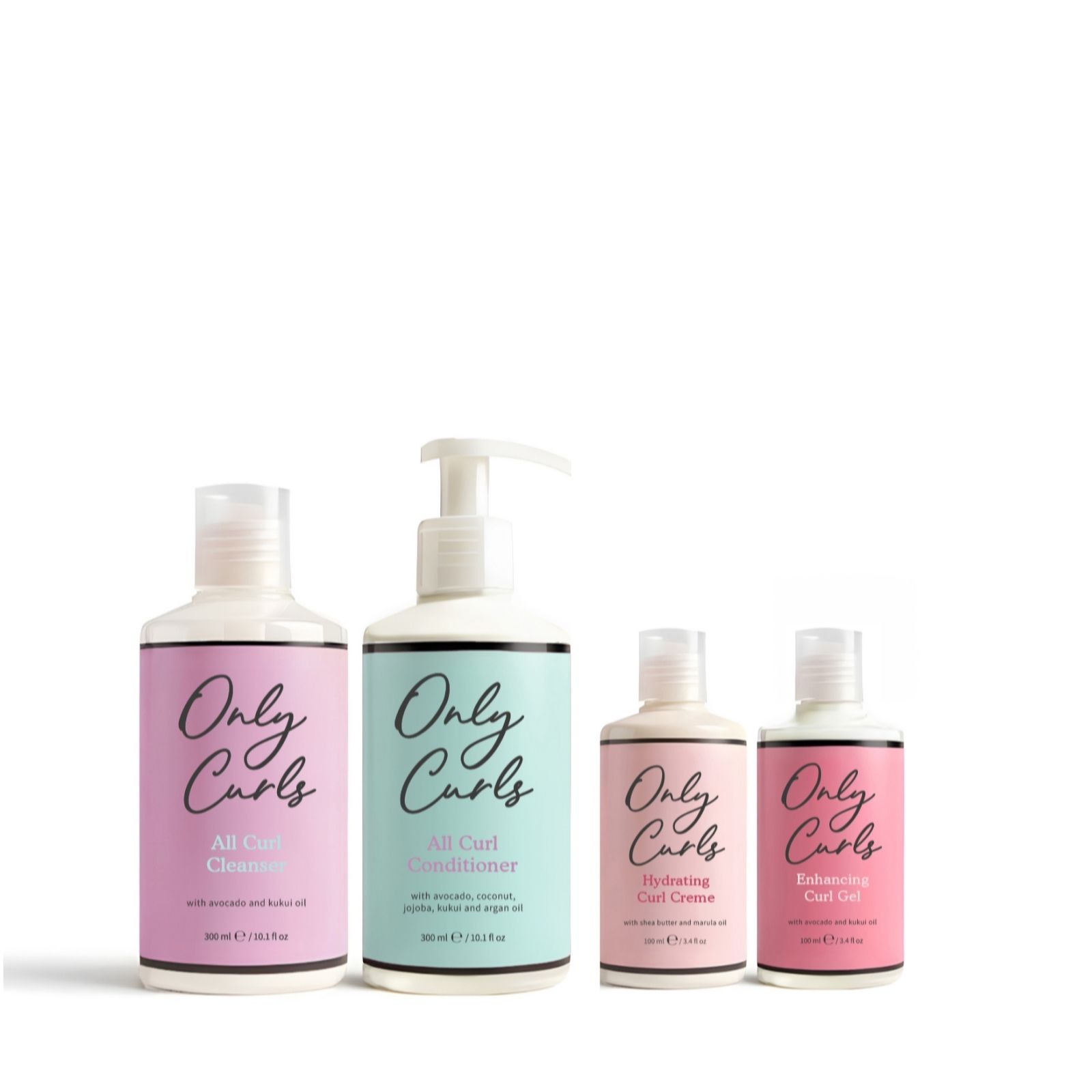Only Curls 4 Piece Cleanse and Style Set