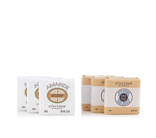 L'Occitane 6 Piece Milk & Almond Soap Collection
