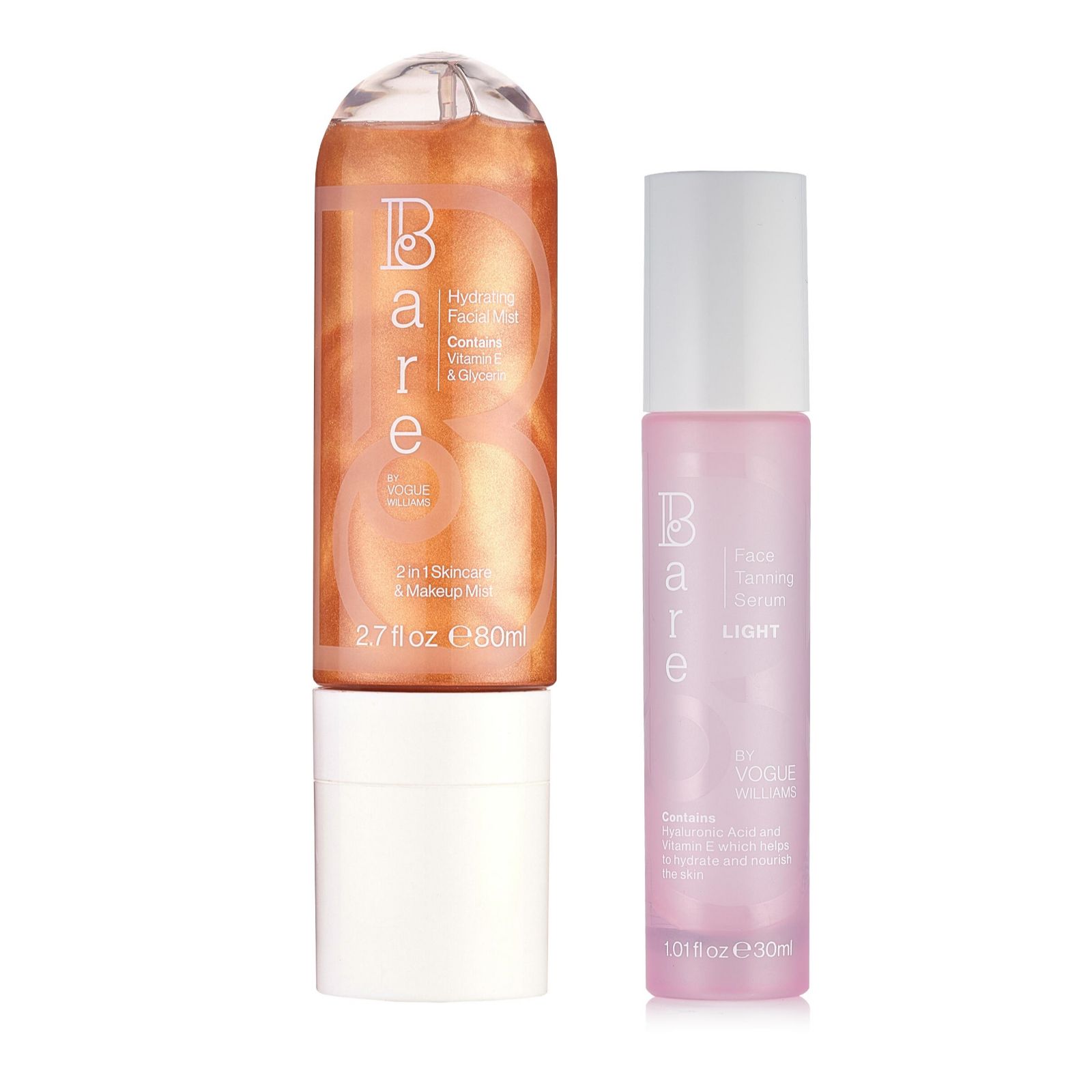 Bare By Vogue 2 Piece Hydrating Facial Mist & Serum Tan Collection