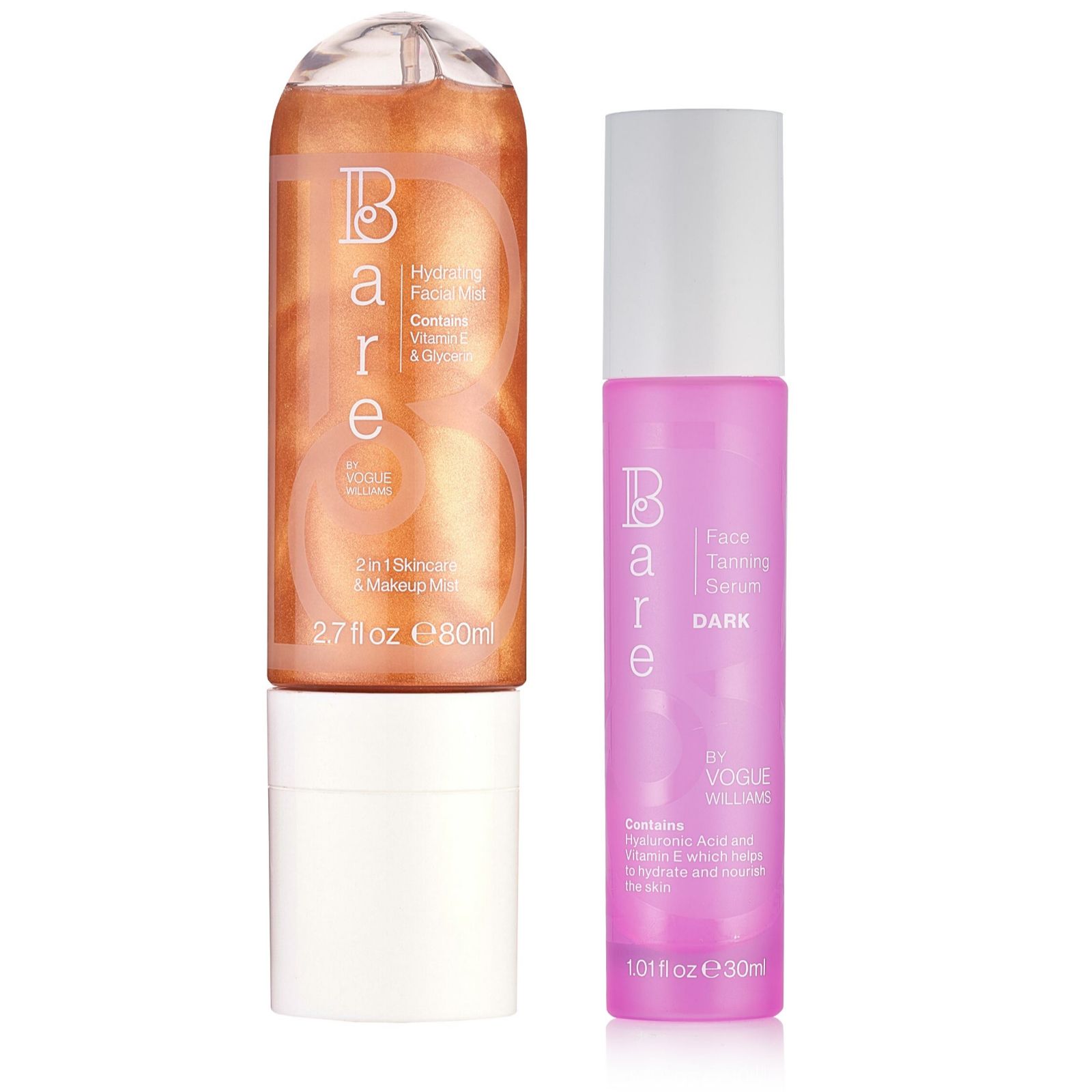 Bare By Vogue 2 Piece Hydrating Facial Mist & Serum Tan Collection