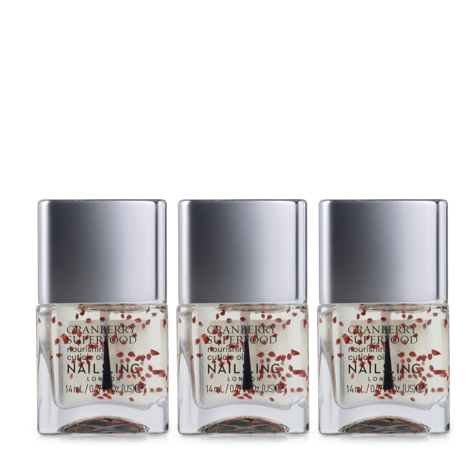 Nails Inc Cranberry Superfood Nail Oil Trio