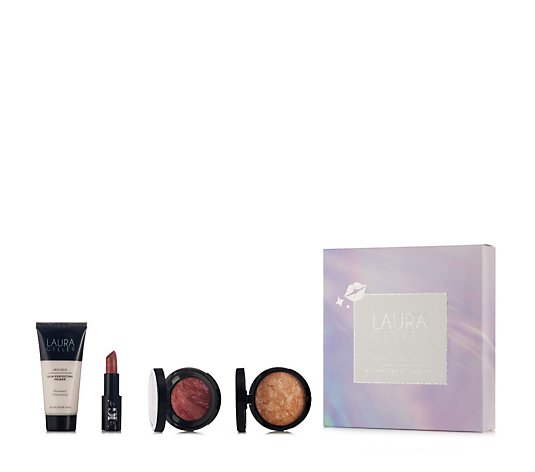 Laura Geller Double Diamonds Are Forever Complexion & Lip 4 Piece Collection