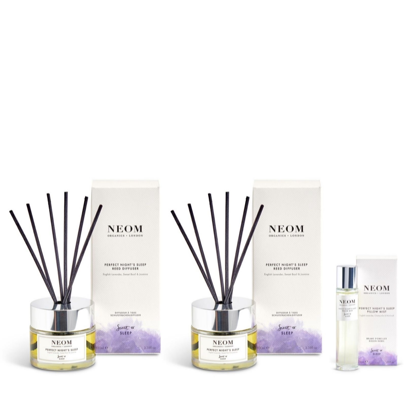 Neom Reed Diffuser Duo & Pillow Mist Collection QVC UK