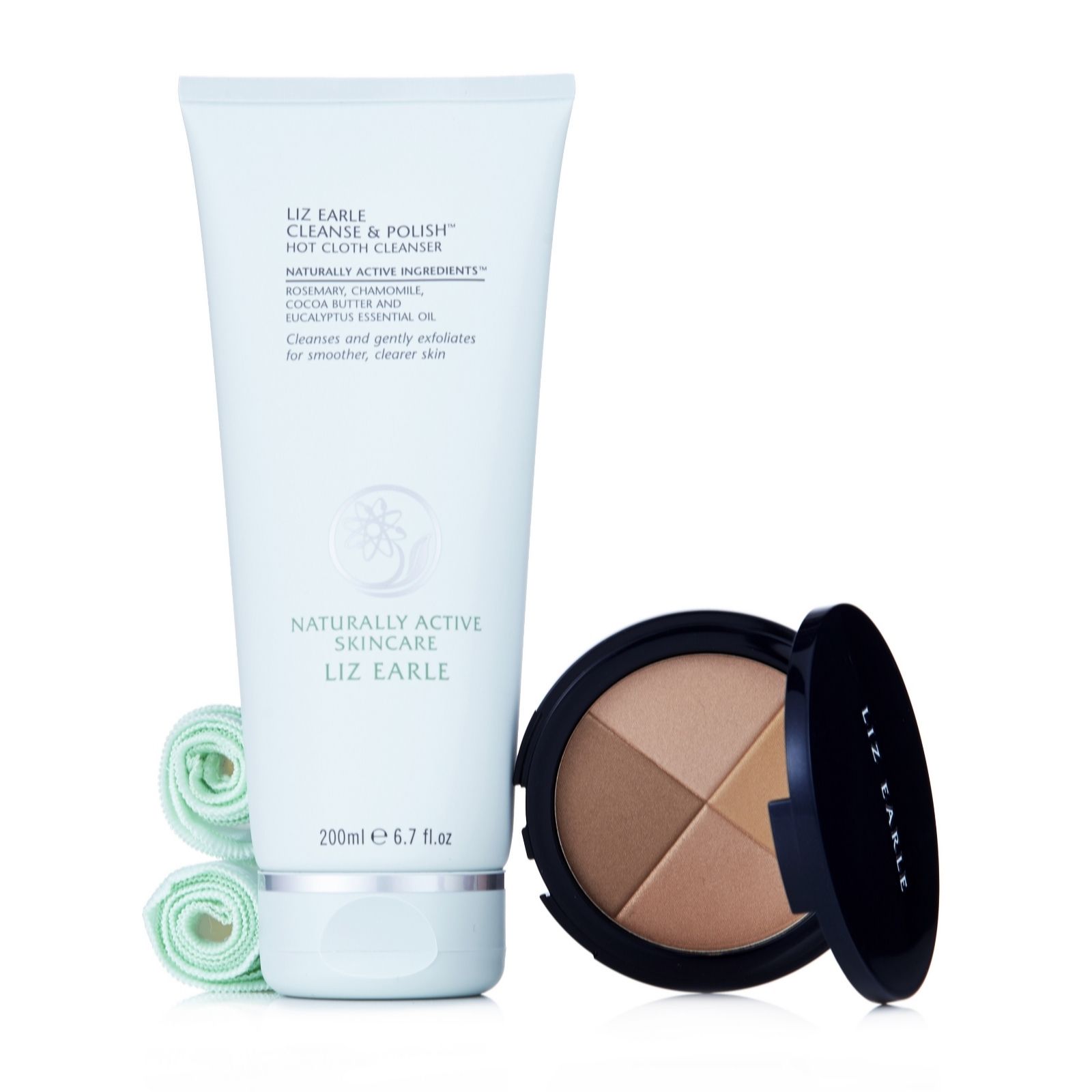 Liz Earle Cleanse & Polish 200ml & Radiant Glow Bronzer QVC UK