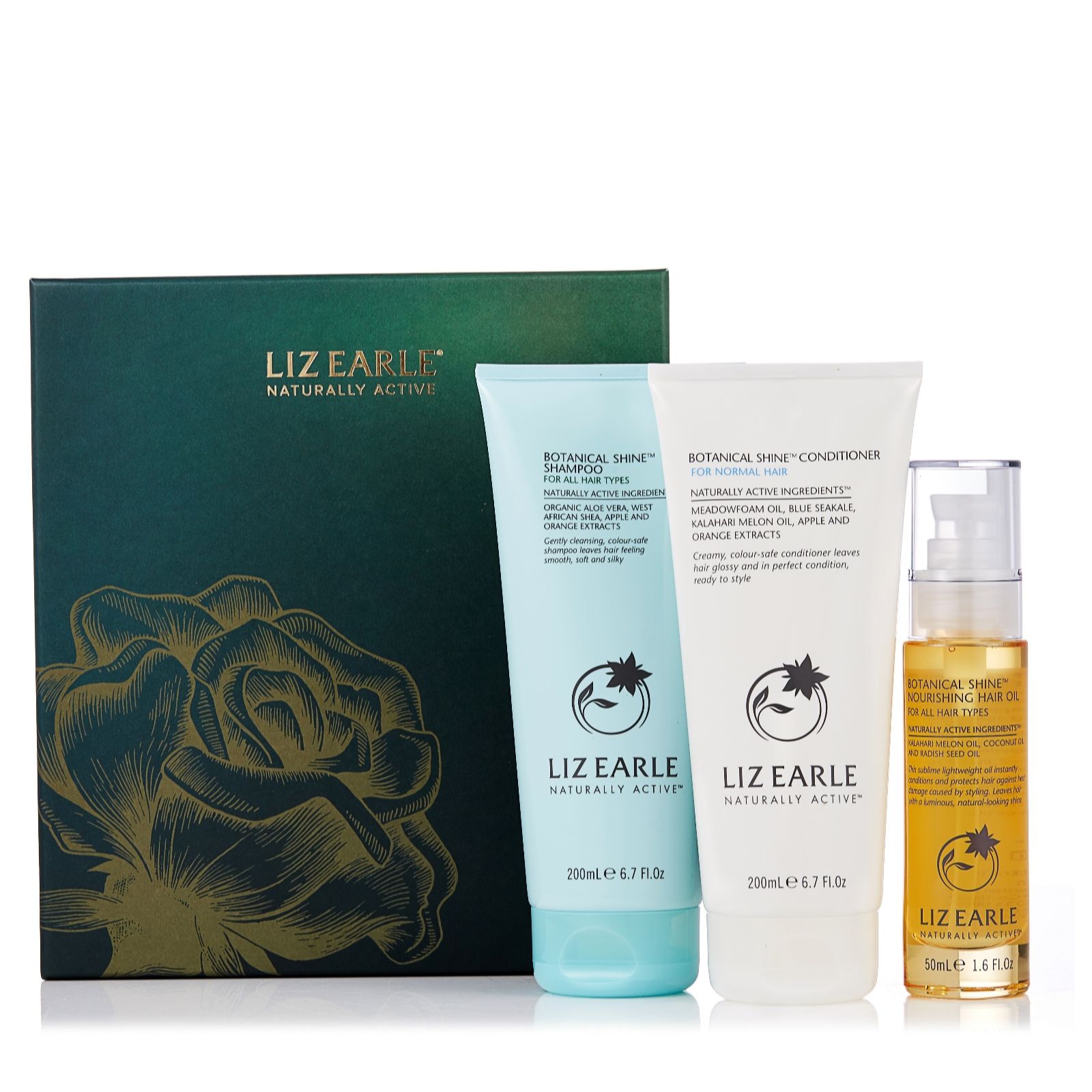 Liz Earle Botanical Shine Haircare 3 Piece Gift Qvc Uk