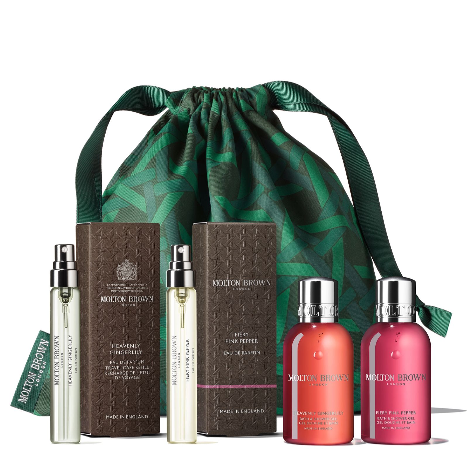 Molton Brown Travel Fragrance Collection with Bag