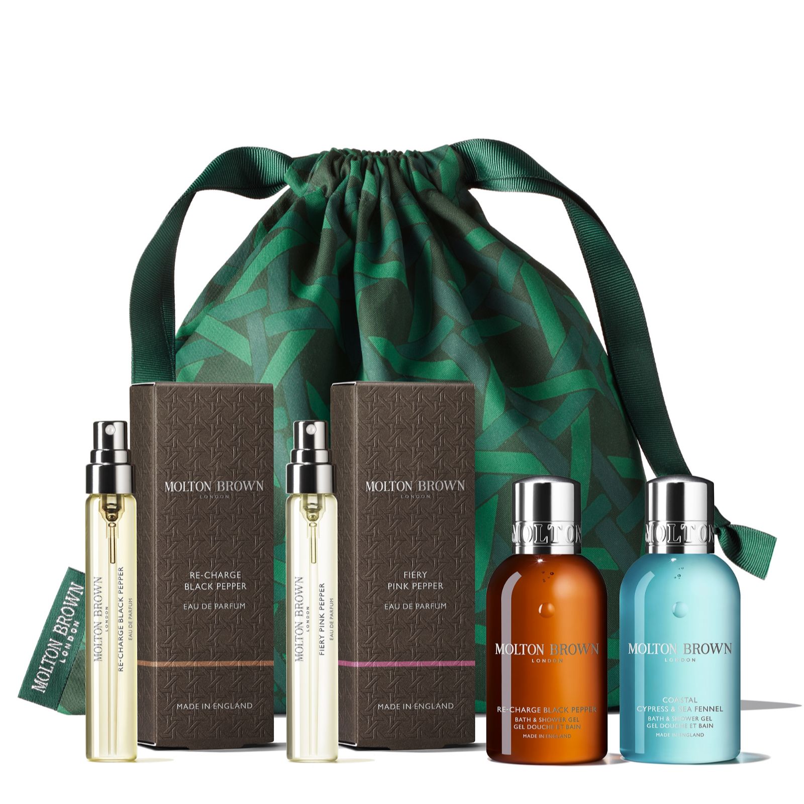 Molton Brown Travel Fragrance Collection with Bag