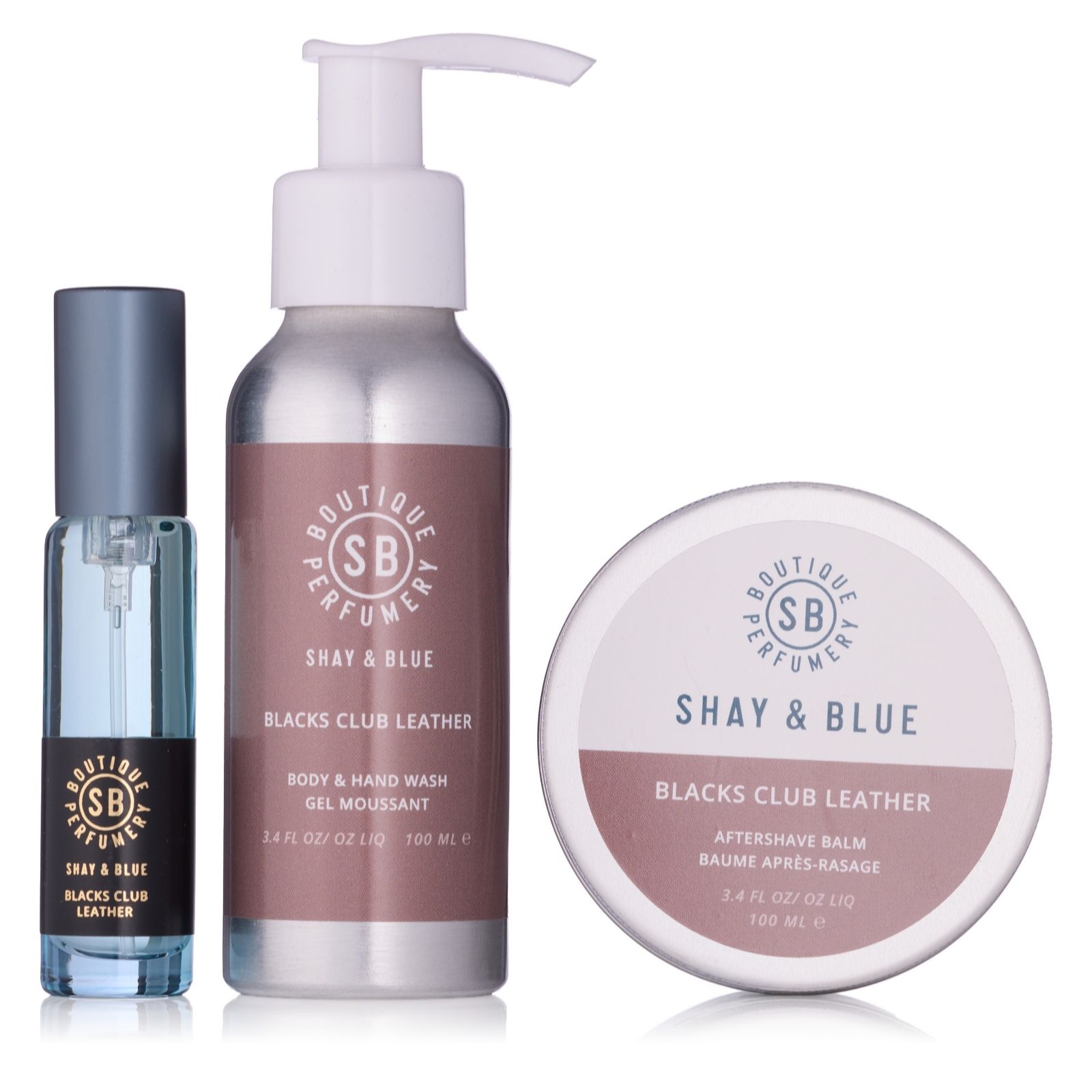 Shay & Blue Blacks Club Leather Aftershave 3 Piece Gift Set