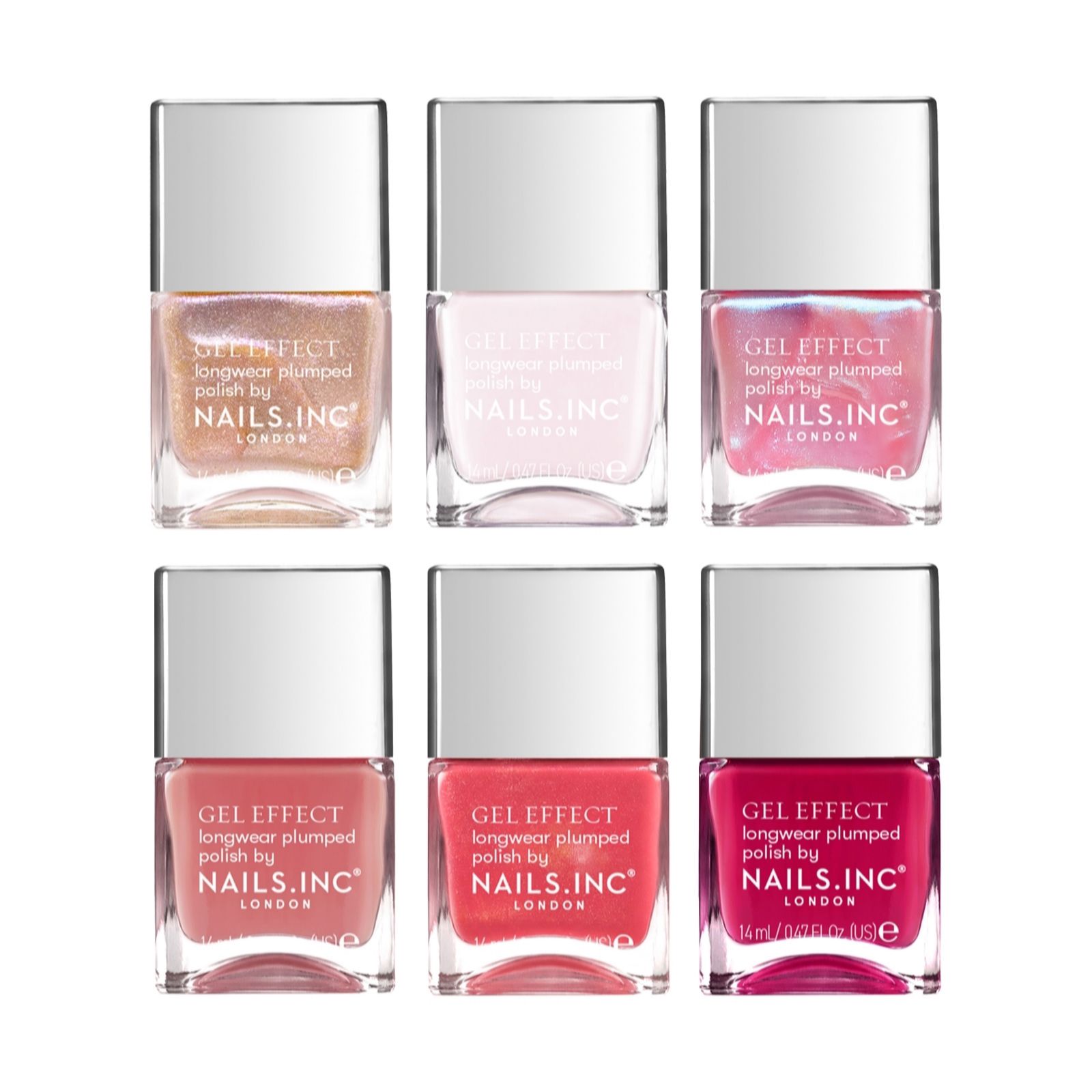 Nails Inc Guava Goddess Gel Effect 6 Piece Collection