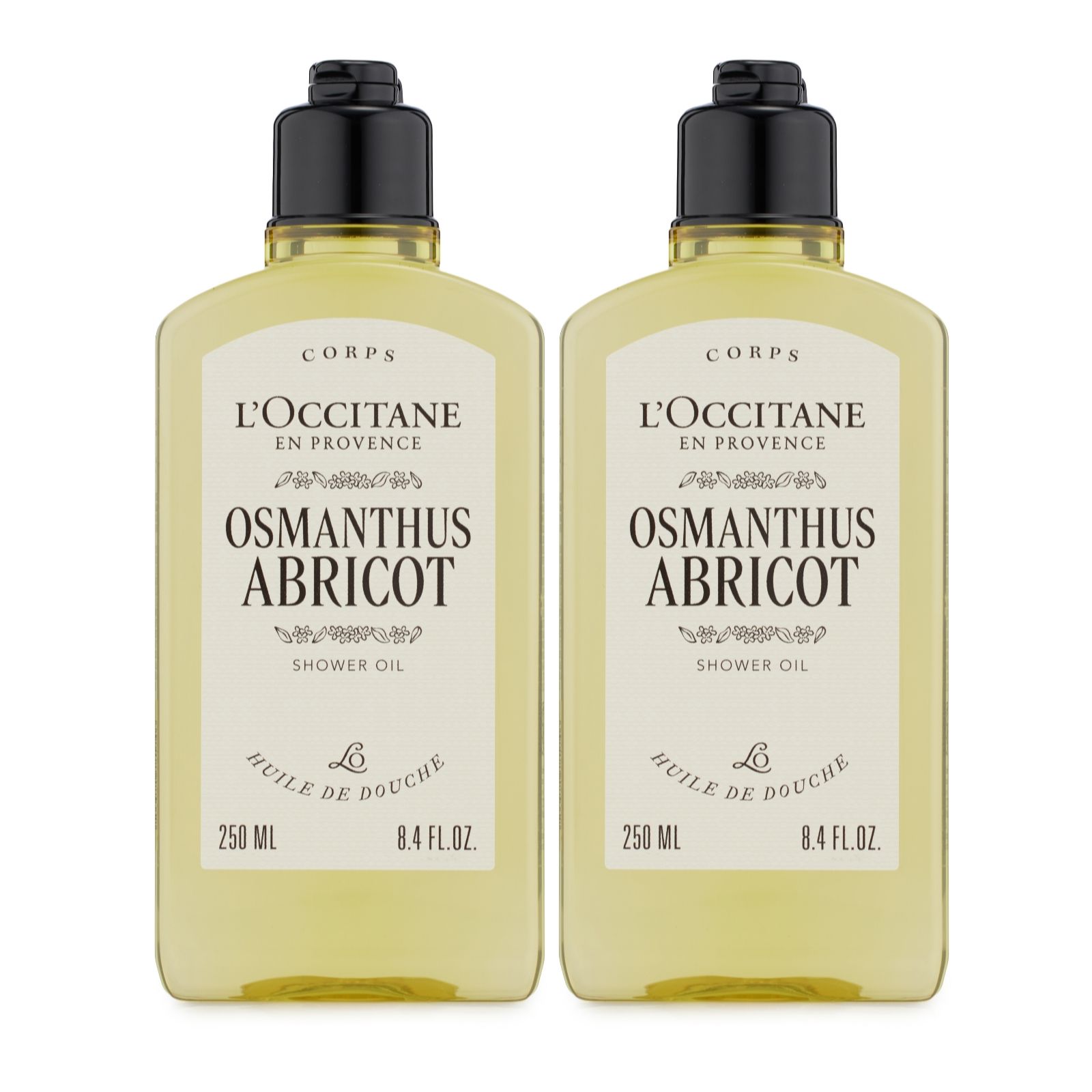 L'Occitane Osmanthus Apricot Shower Oil 250ml Duo