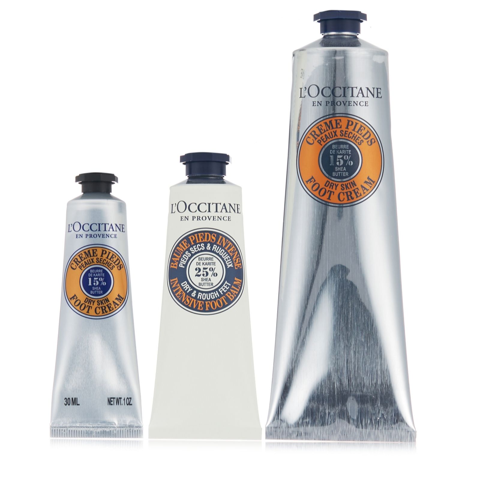 L'Occitane 3 Piece Shea Foot Care Collection QVC UK
