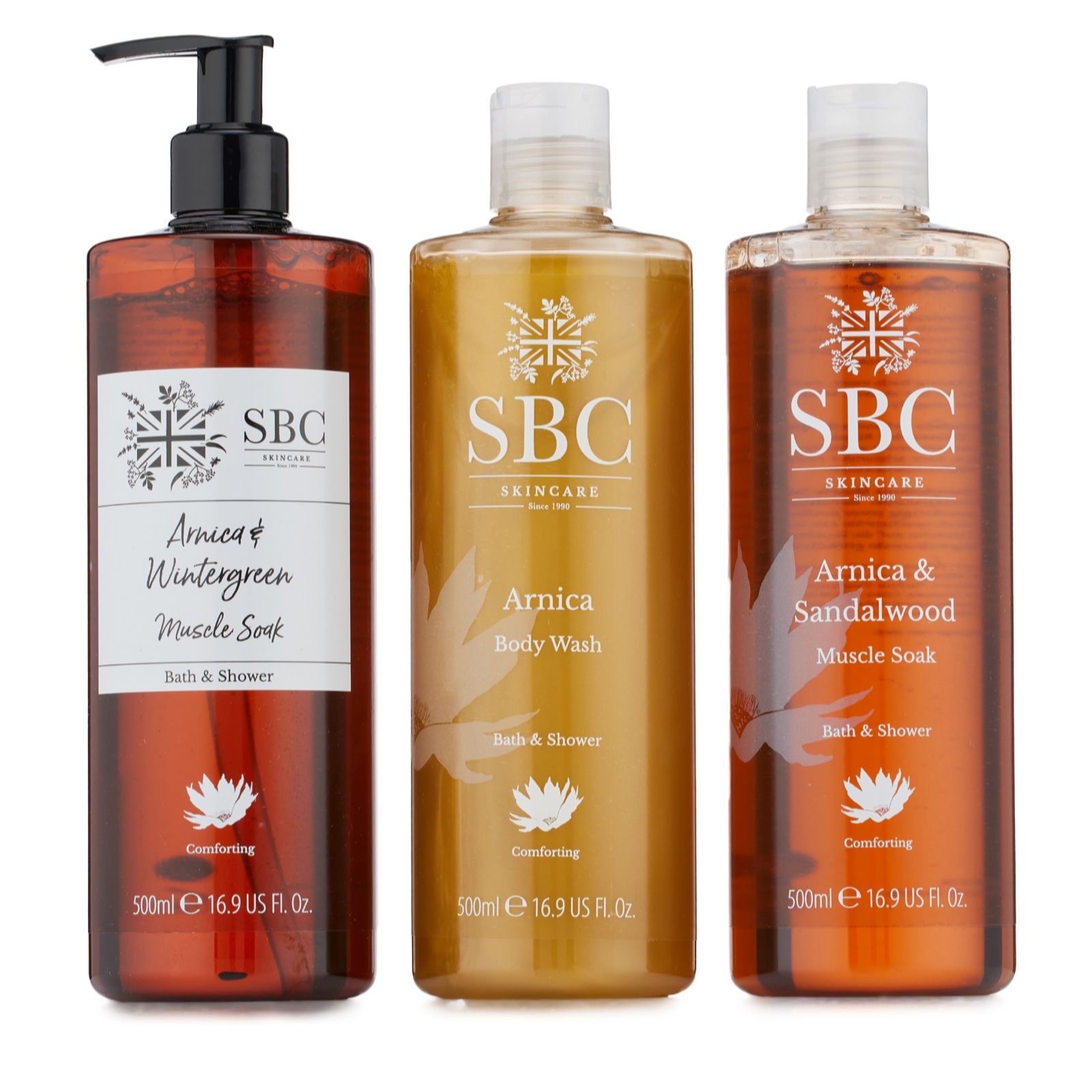 SBC Arnica Wash & Soak Trio 500ml