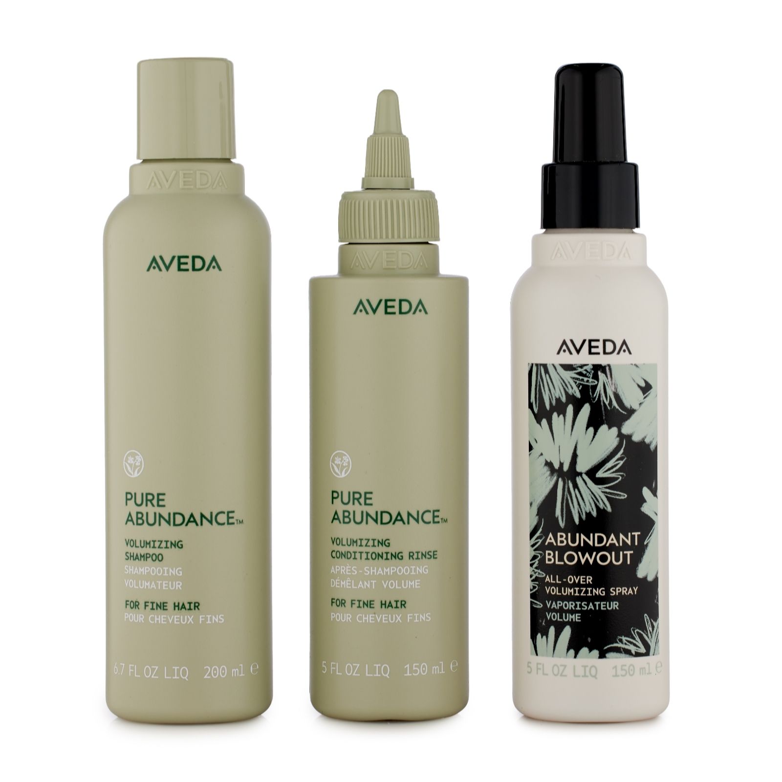 Aveda Pure Abundance Shampoo Conditioner & Spray Trio