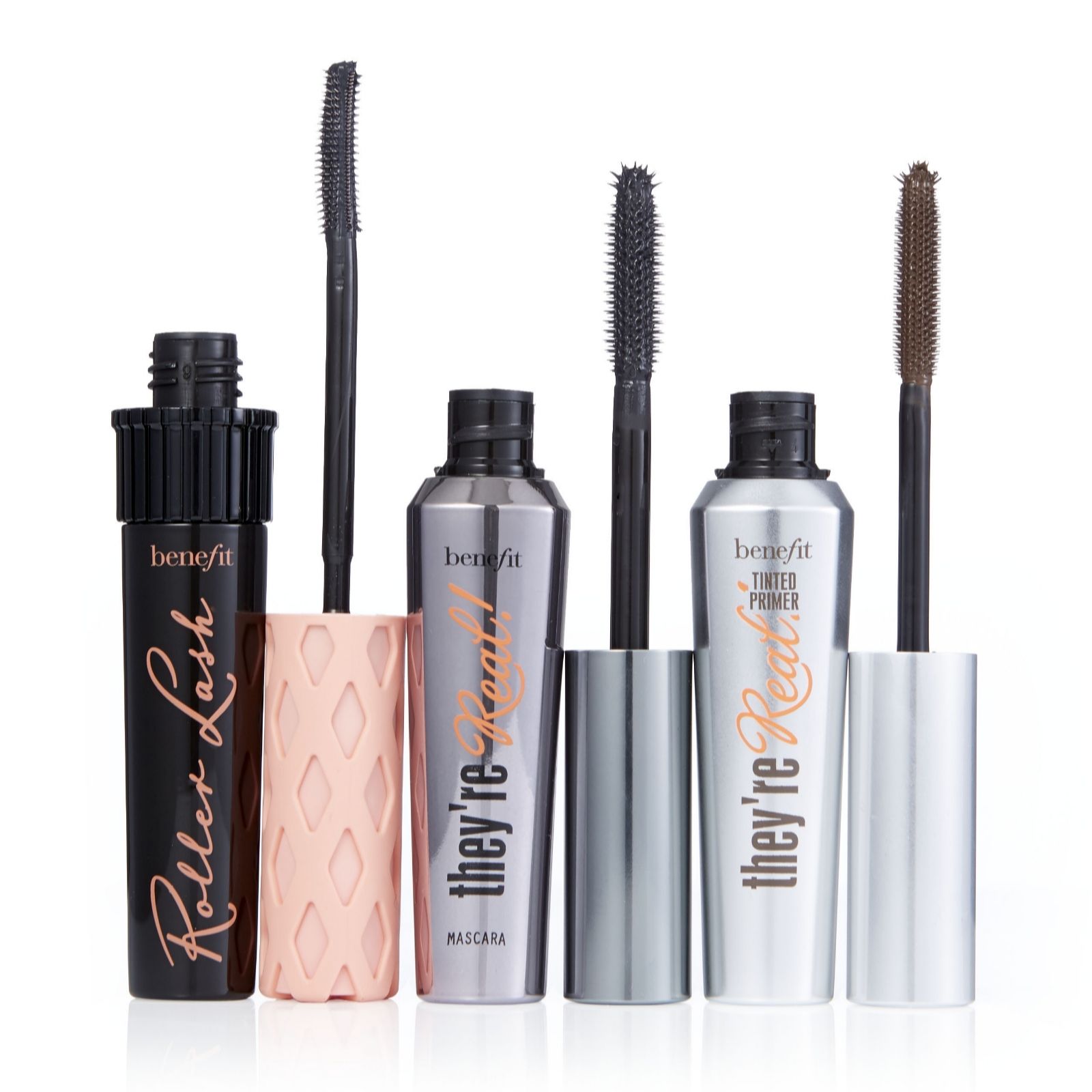 Benefit 3 Piece Rollerlash & They're Real Mascara & Primer - QVC UK