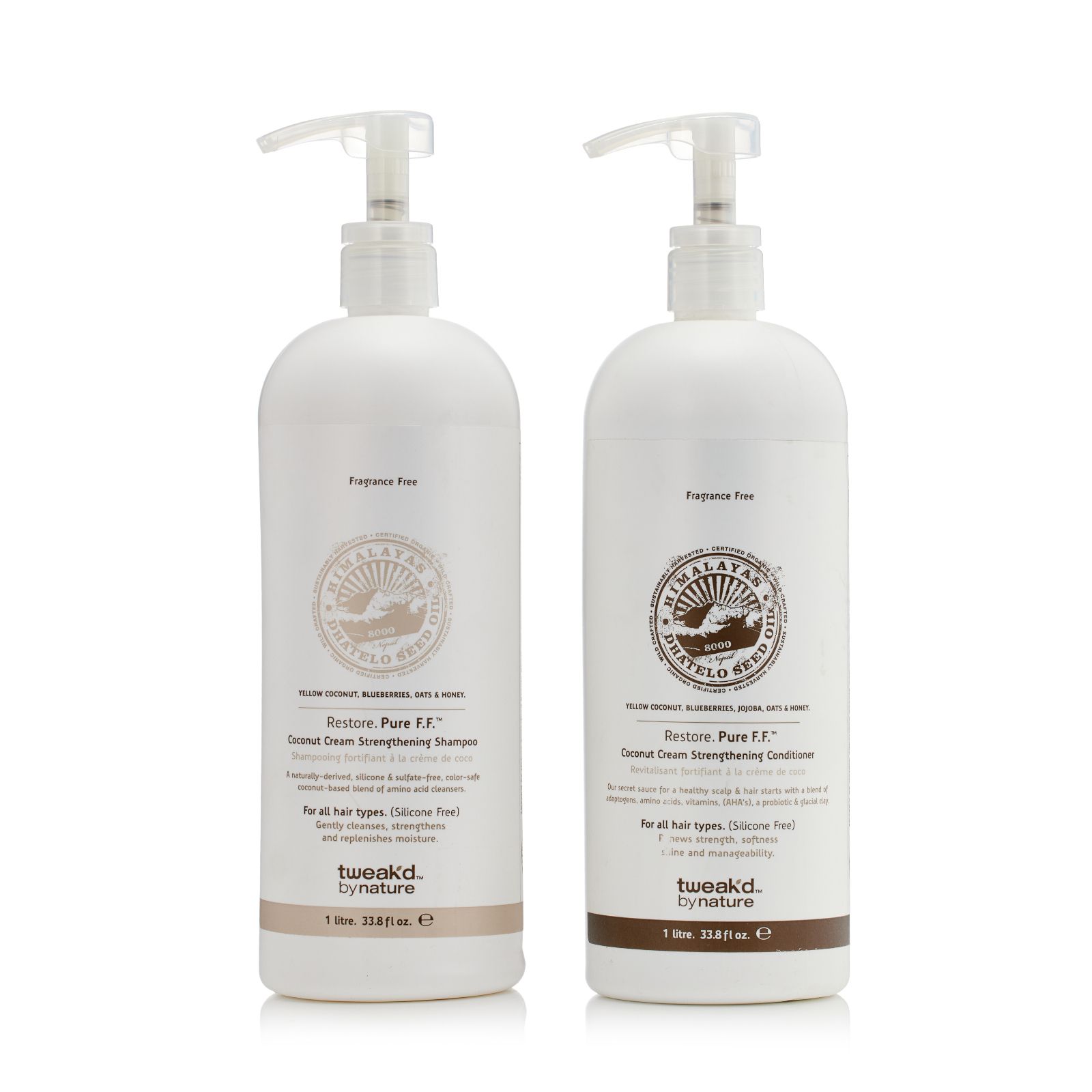 Tweak'd by Nature Supersize Shampoo & Conditioner 33.8oz Set