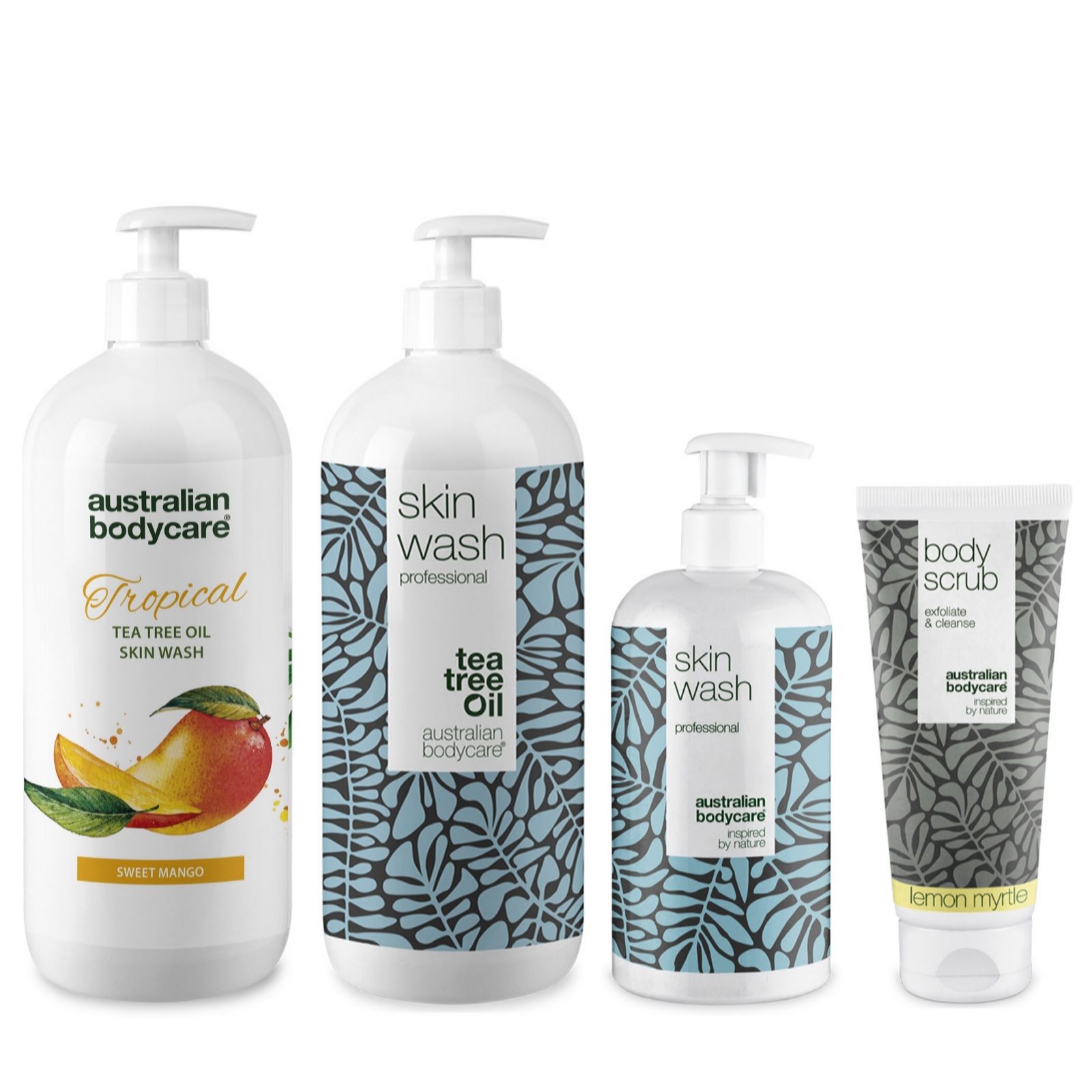 Australian Bodycare 4 Piece Summer Skin Wash & Body Scrub Set
