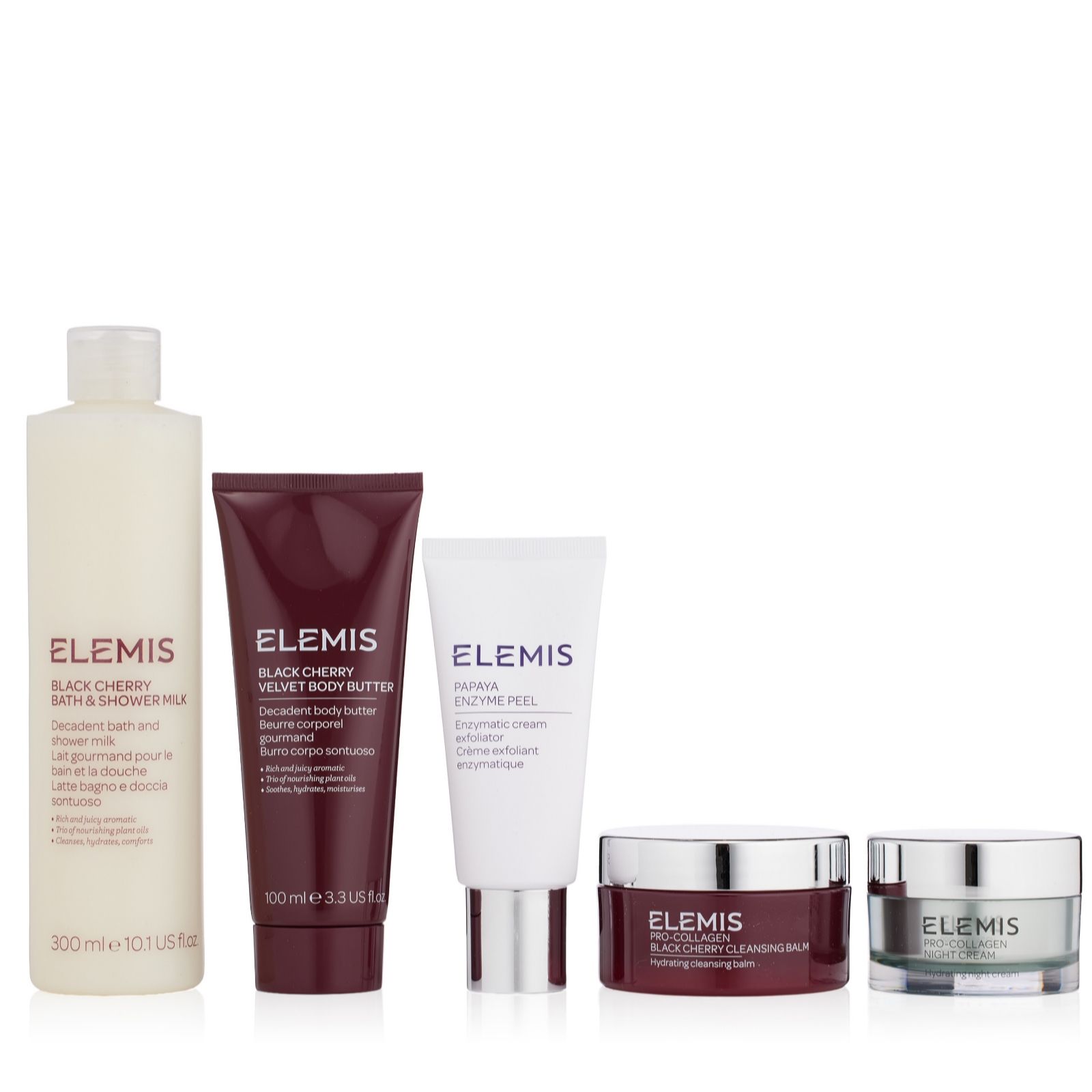 Elemis Pro- Collagen Black Cherry Face & Body 5 Piece Collection