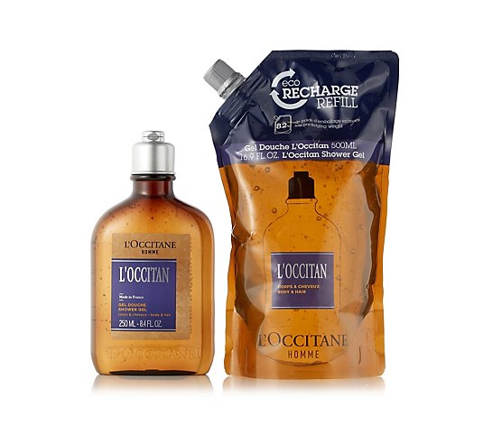 L'Occitane Men's Shower Gel 250ml with 500ml Eco Refill