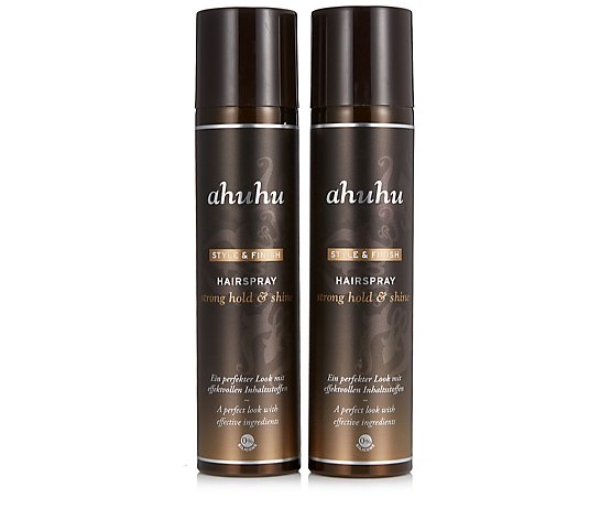 Ahuhu Style & Finish Hairspray Strong Hold & Shine Duo 2 x 300ml