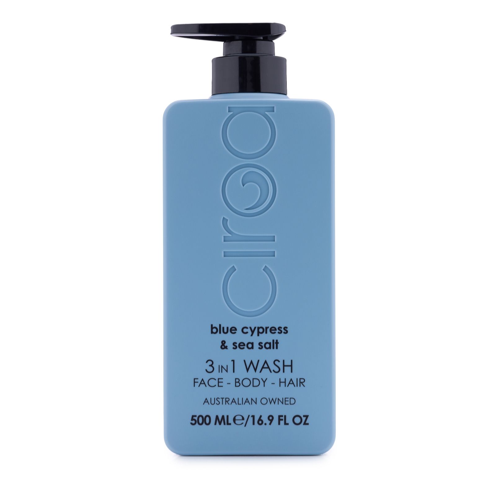 Ciroa 3 in 1 Men's Wash Face, Body, Hair Blue Cypress & Sea Salt 500ml