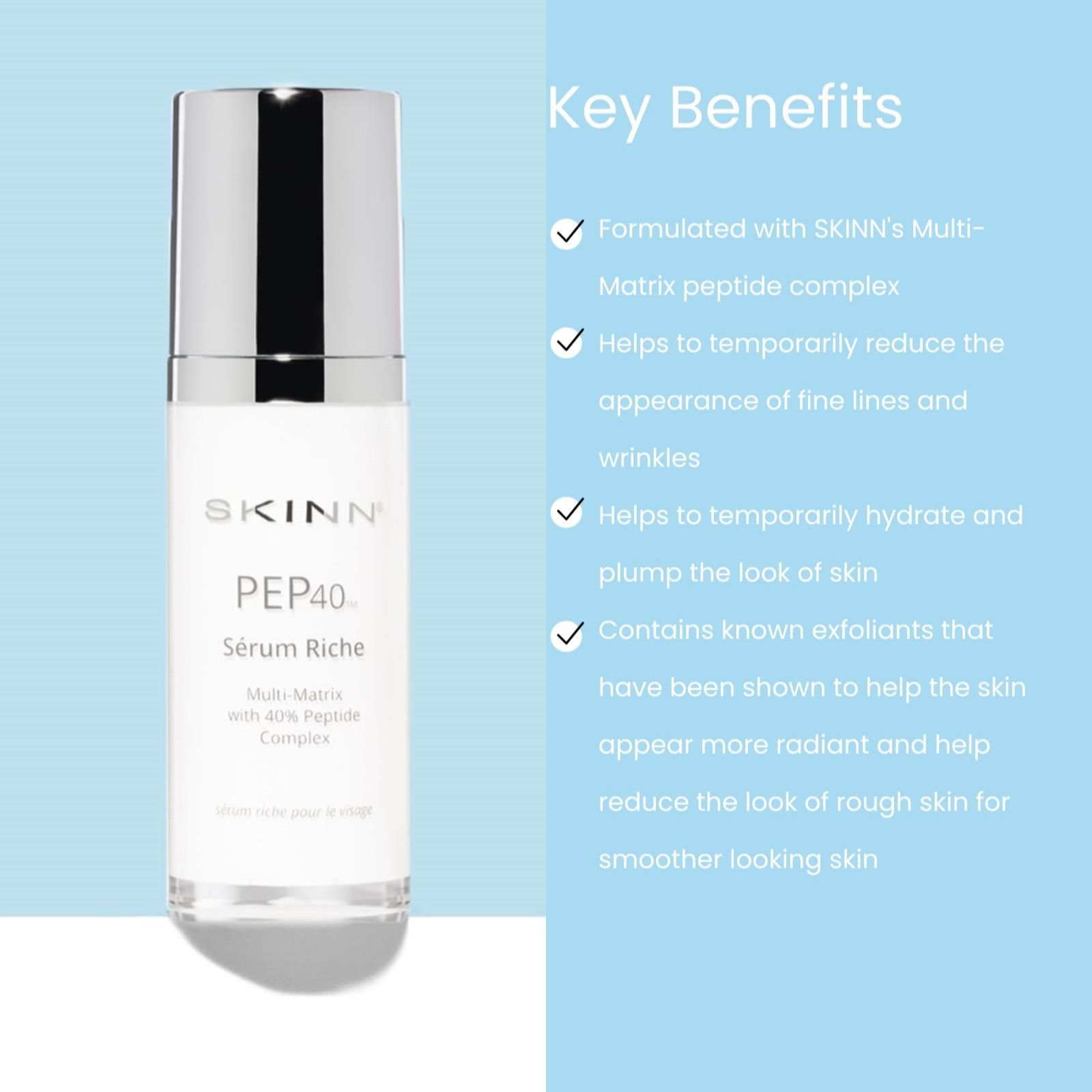 SKINN Pep40 Serum Riche 33ml QVC UK