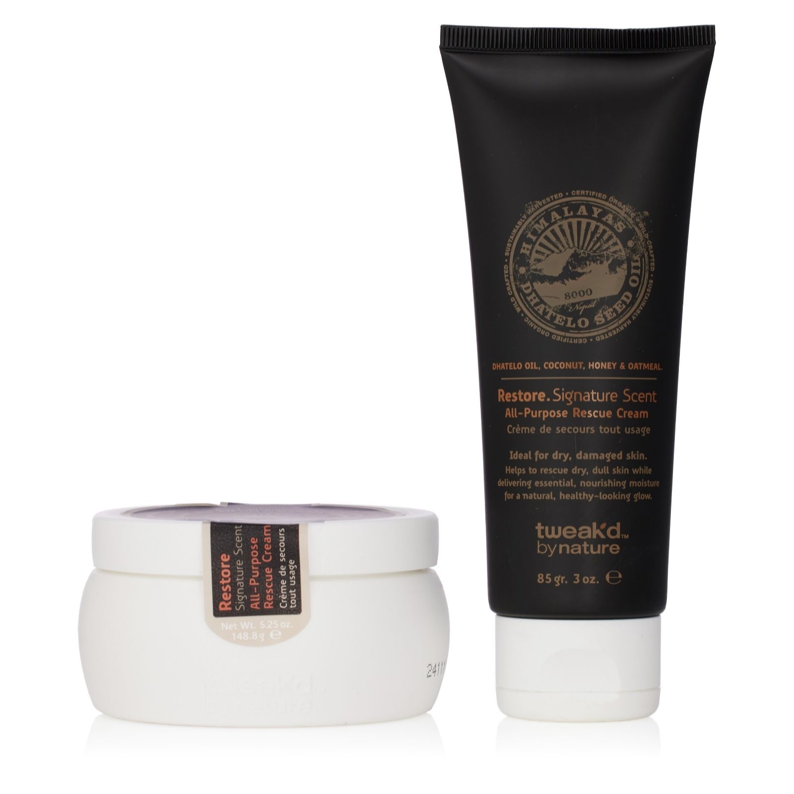 Tweak'd by Nature All-Purpose Rescue Cream Home & Away Duo