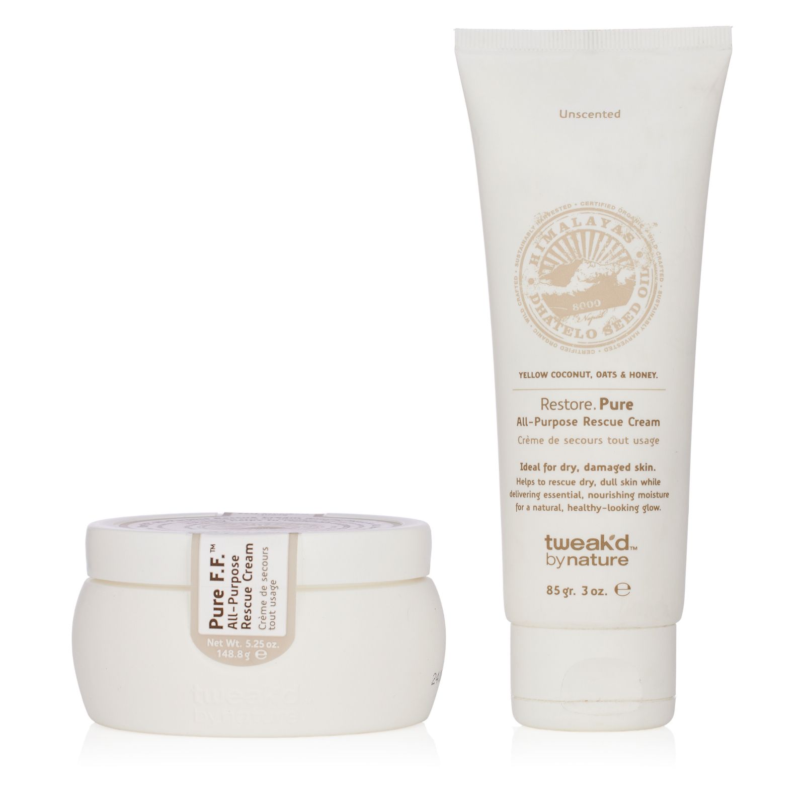 Tweak'd by Nature All-Purpose Rescue Cream Home & Away Duo