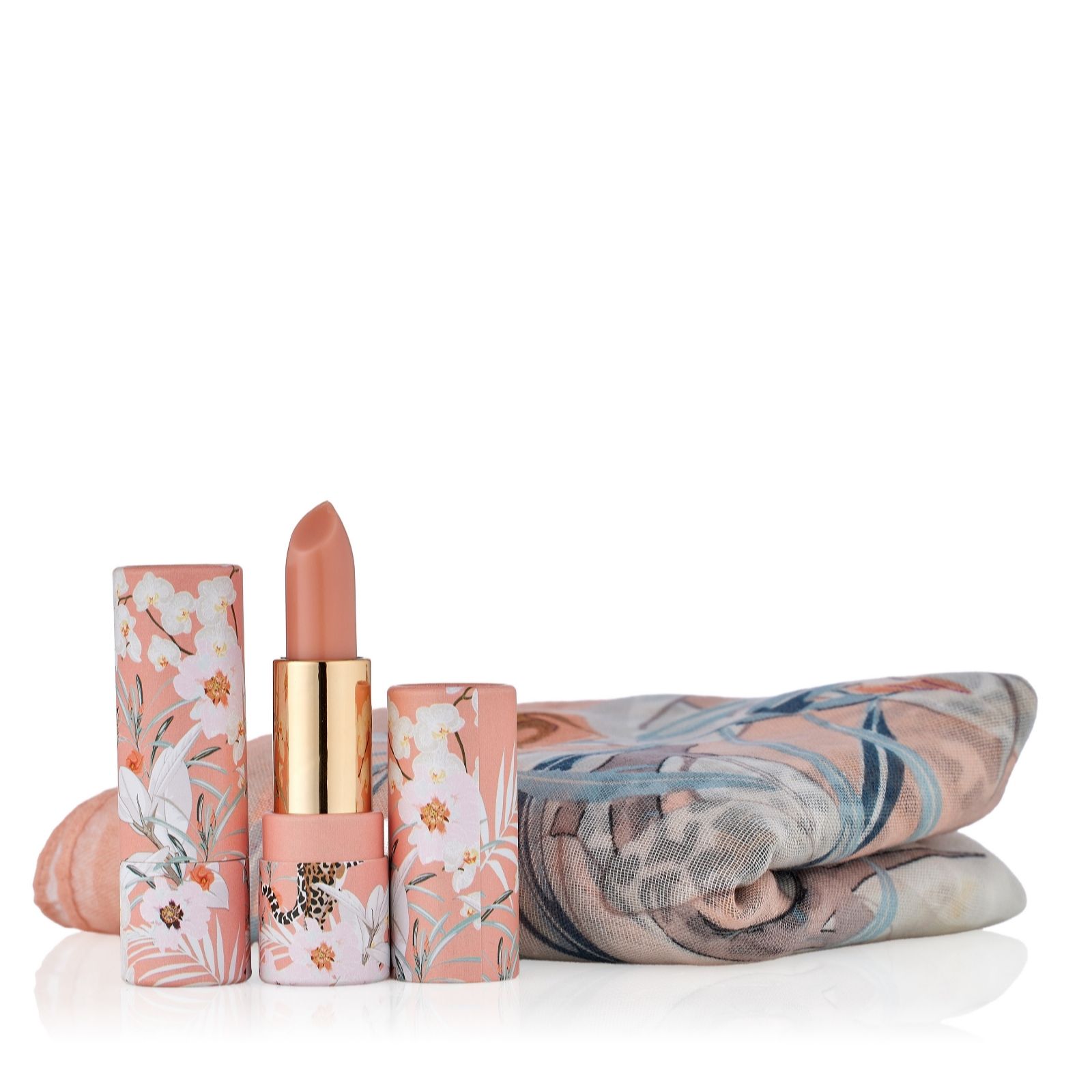 Gale Hayman Limited Edition Lip Lift Duo 3.4g & Pink Lepoard Print Scarf