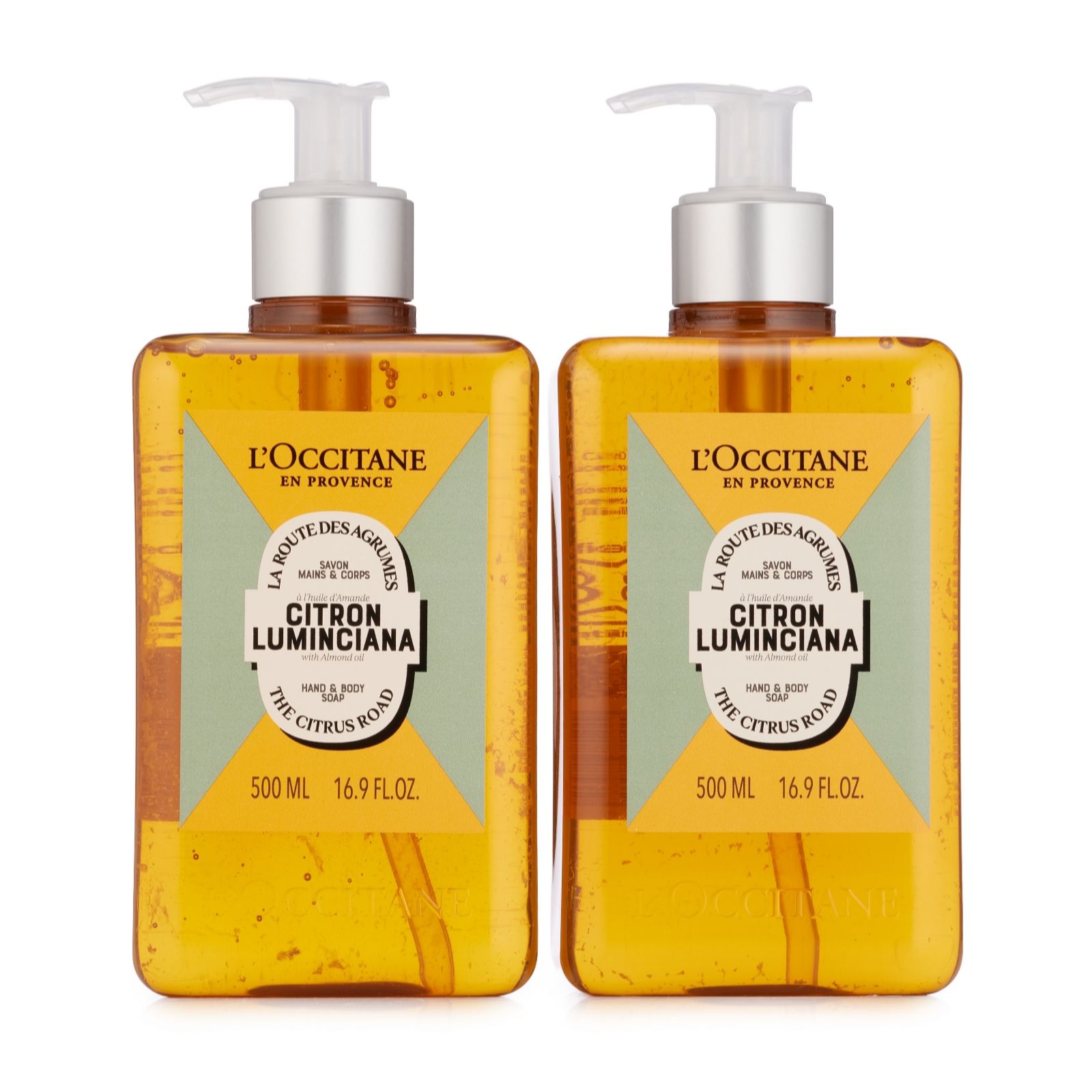 L'Occitane Almond Luminciana Liquid Soap 500ml Duo