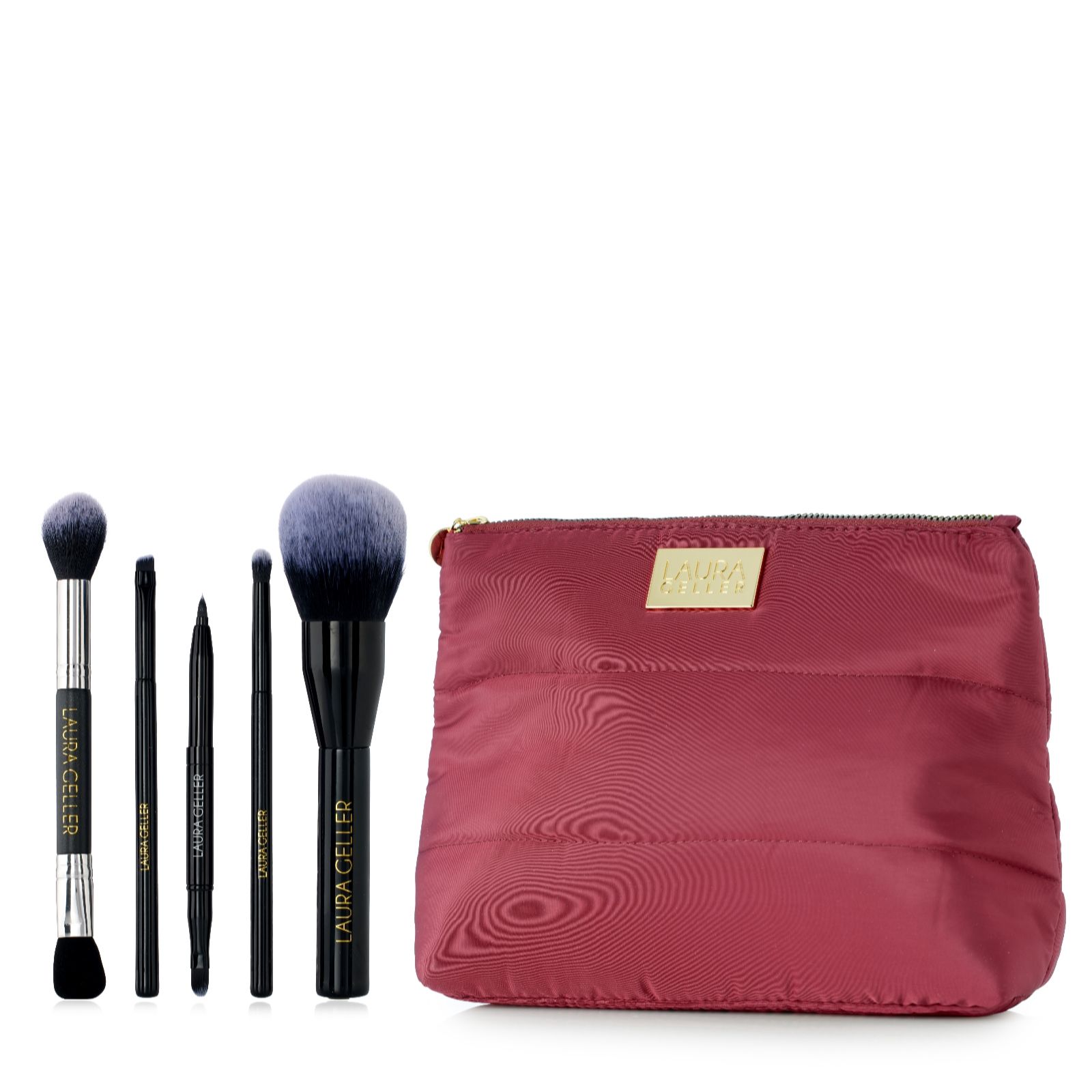 Laura Geller Essential 5 Piece Brush Set & Bag