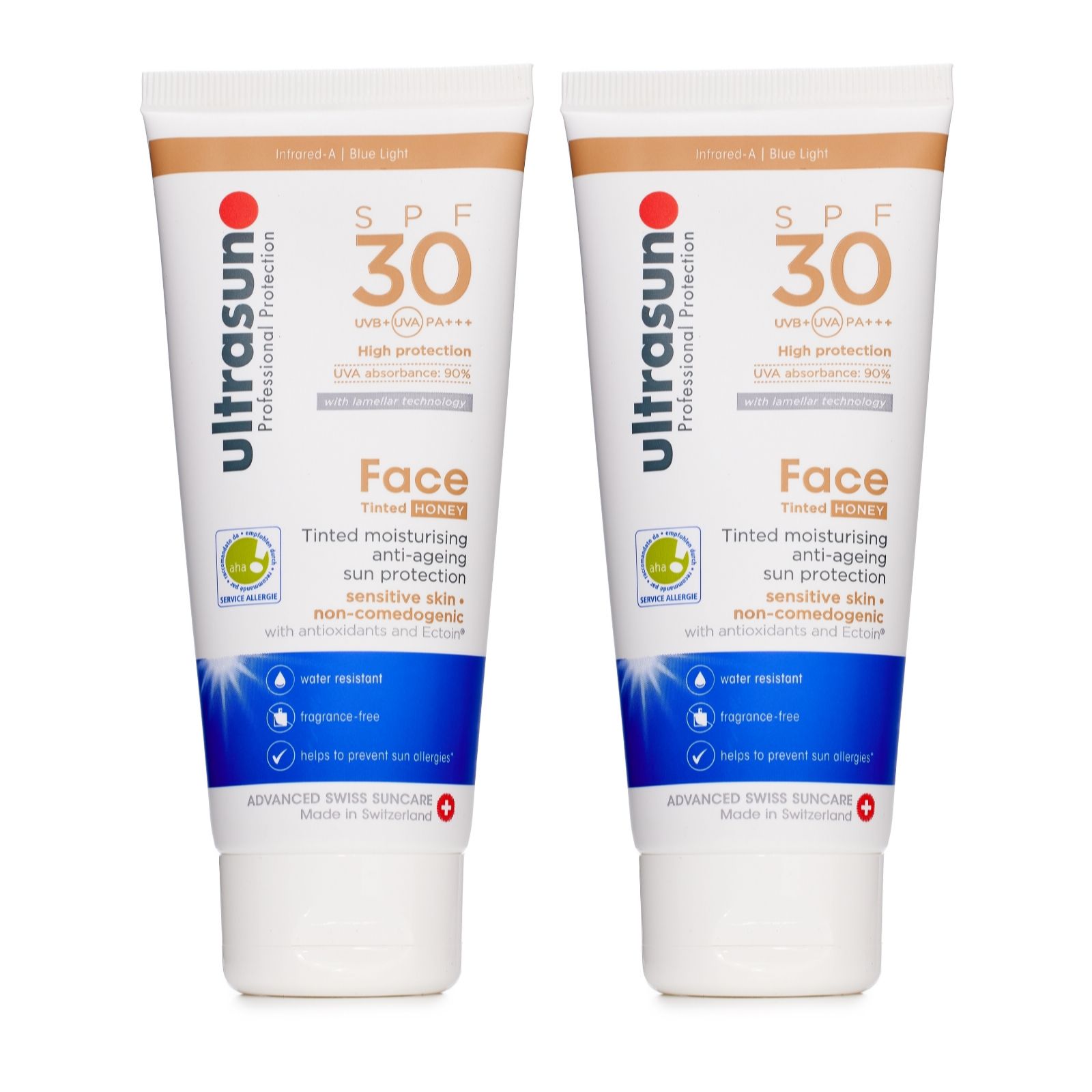 Ultrasun Supersize Tinted Face SPF 30 100ml Duo