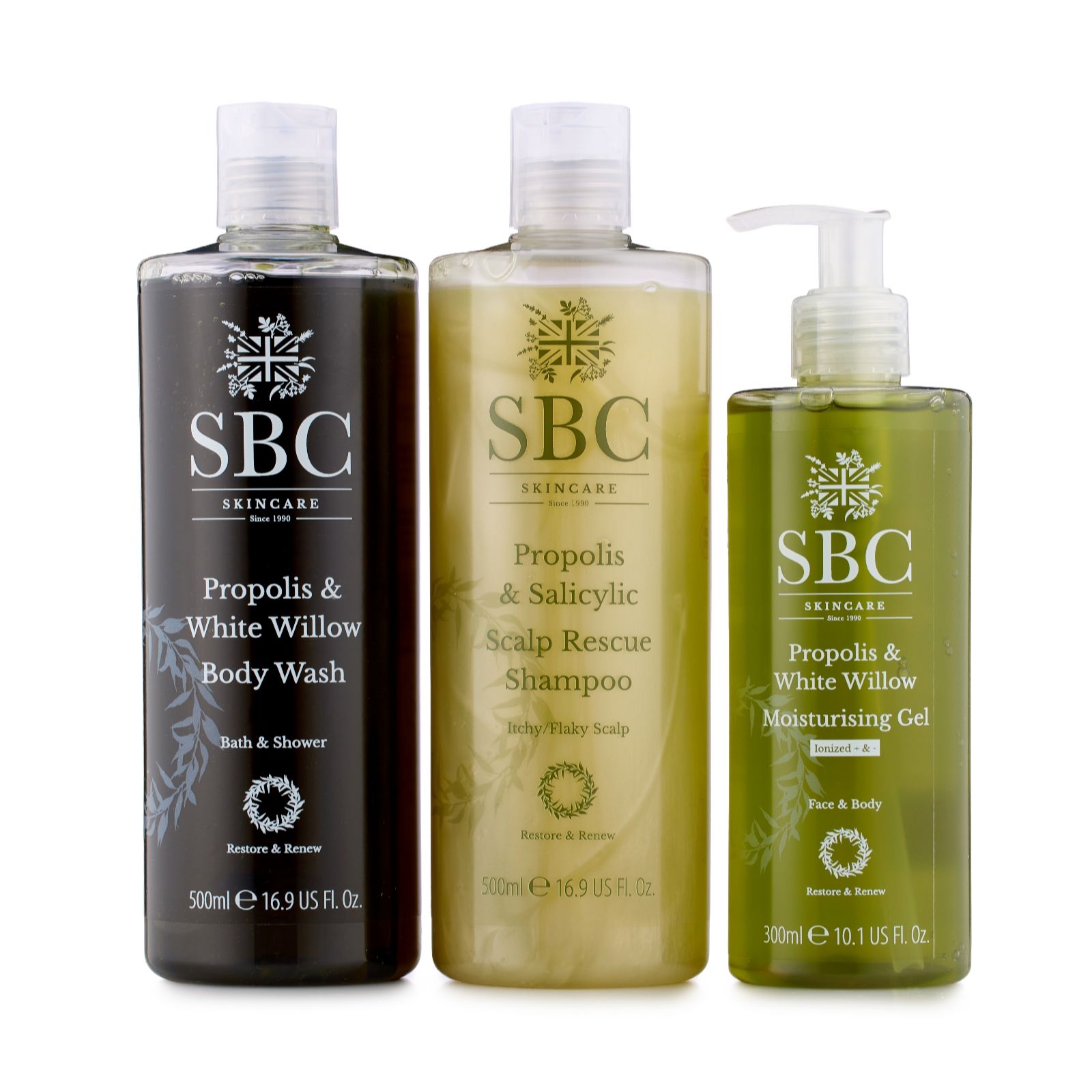 SBC Propolis & White Willow Hair & Body Trio