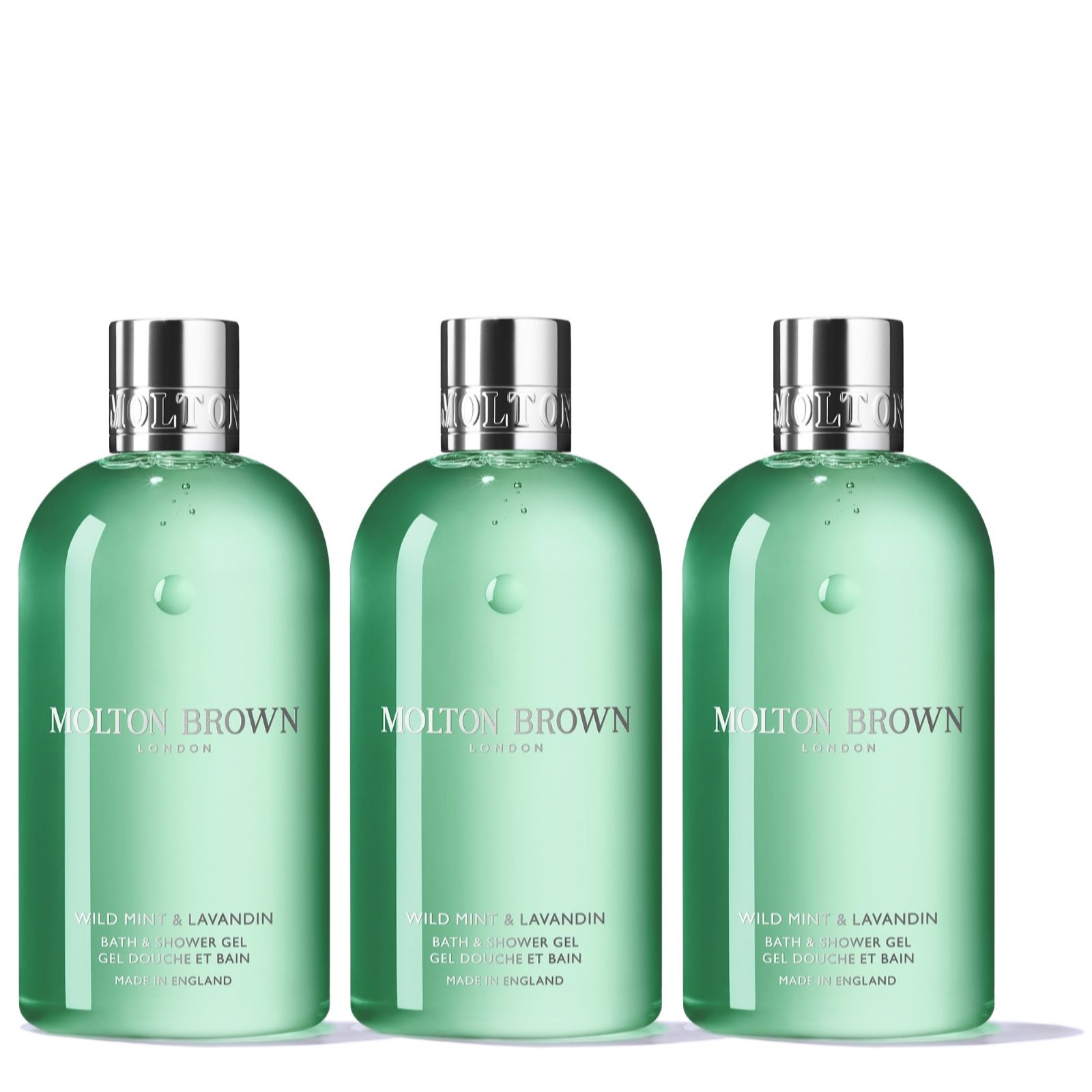 Molton Brown Wild Mint and Lavandin Body Wash Trio