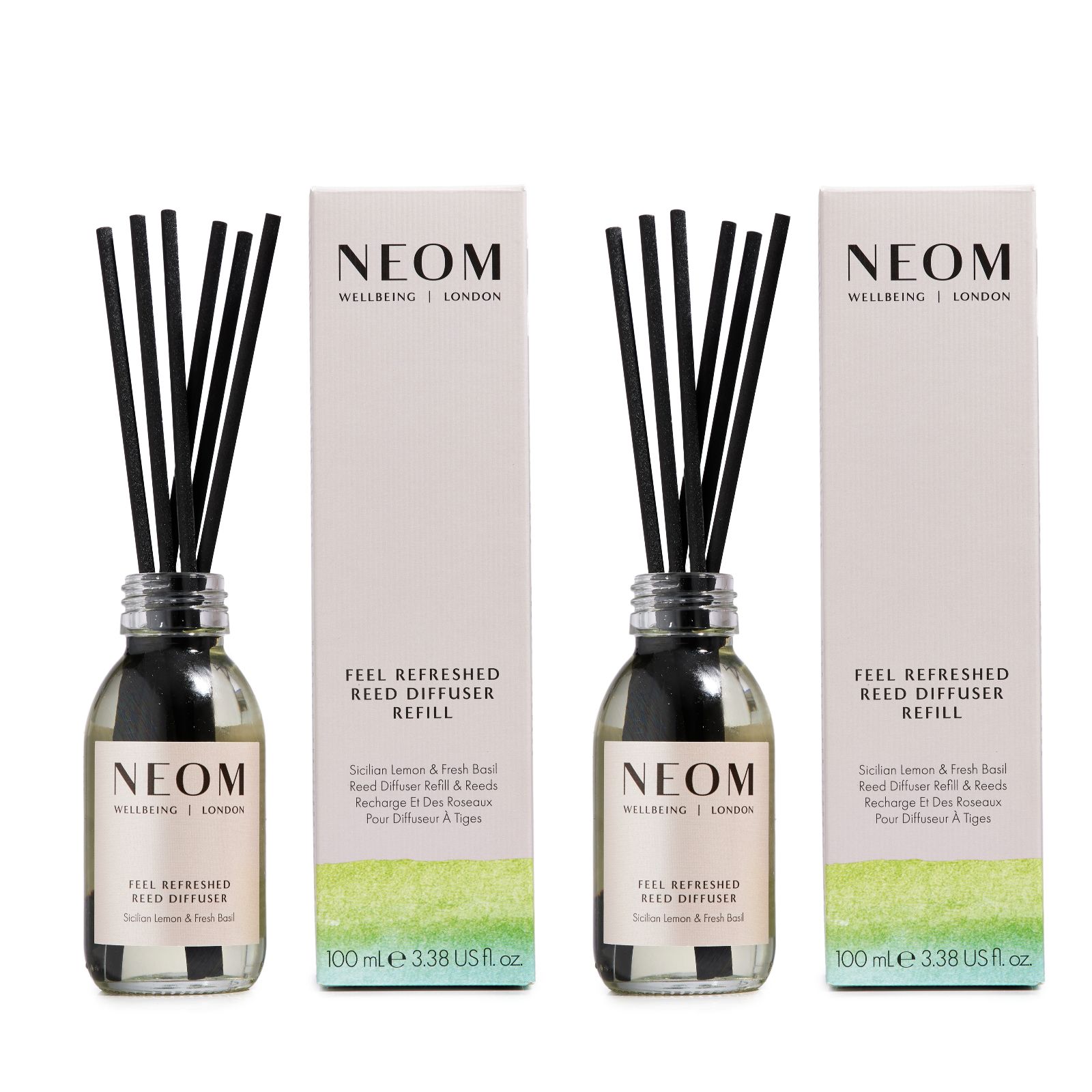 NEOM Wellbeing Reed Diffuser Refill Duo