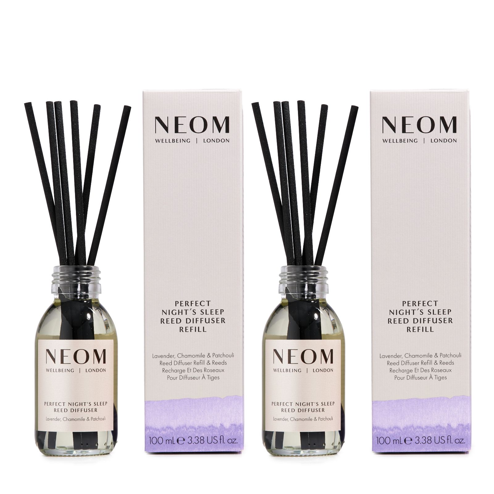 NEOM Wellbeing Reed Diffuser Refill Duo