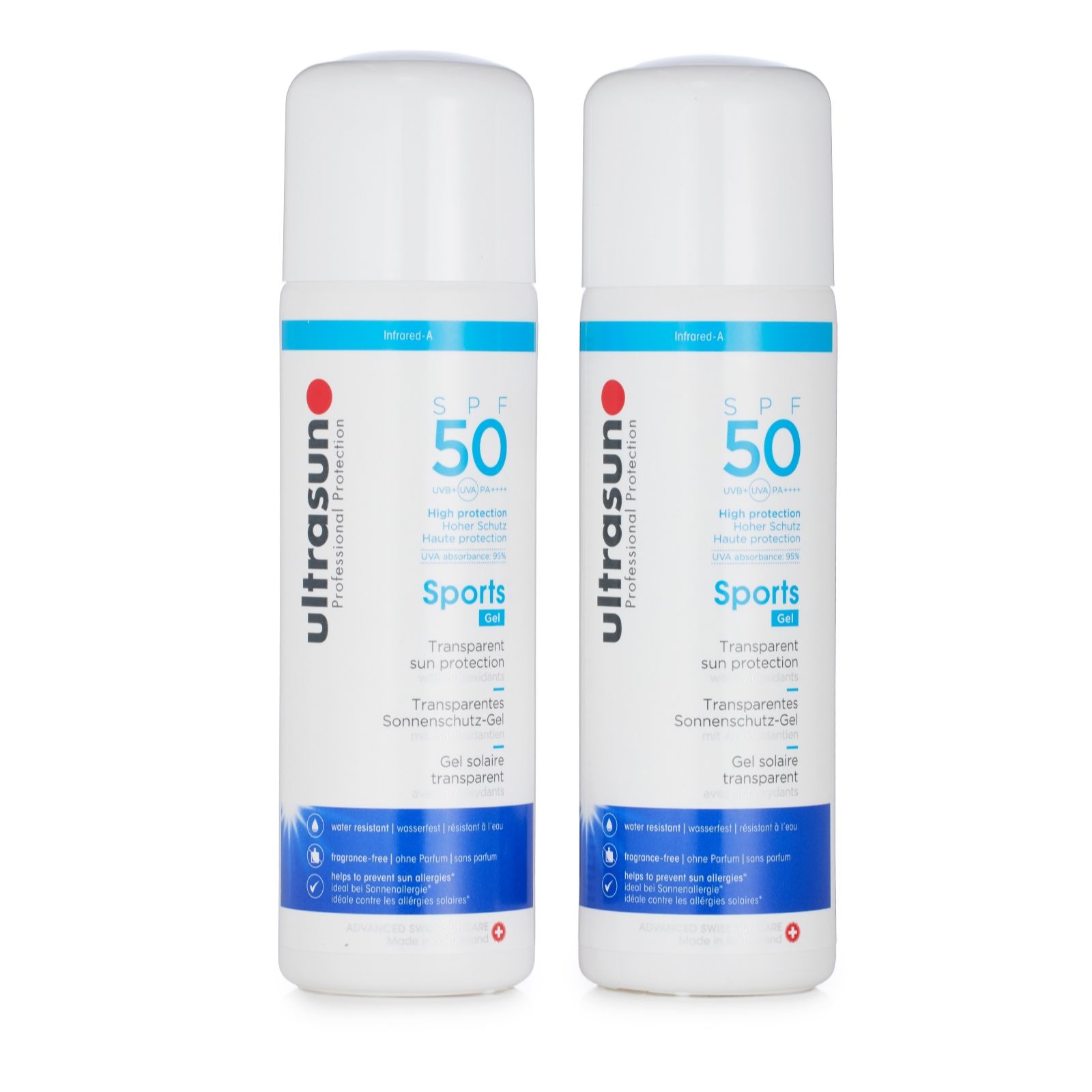 Ultrasun Sports Gel SPF 50 Duo