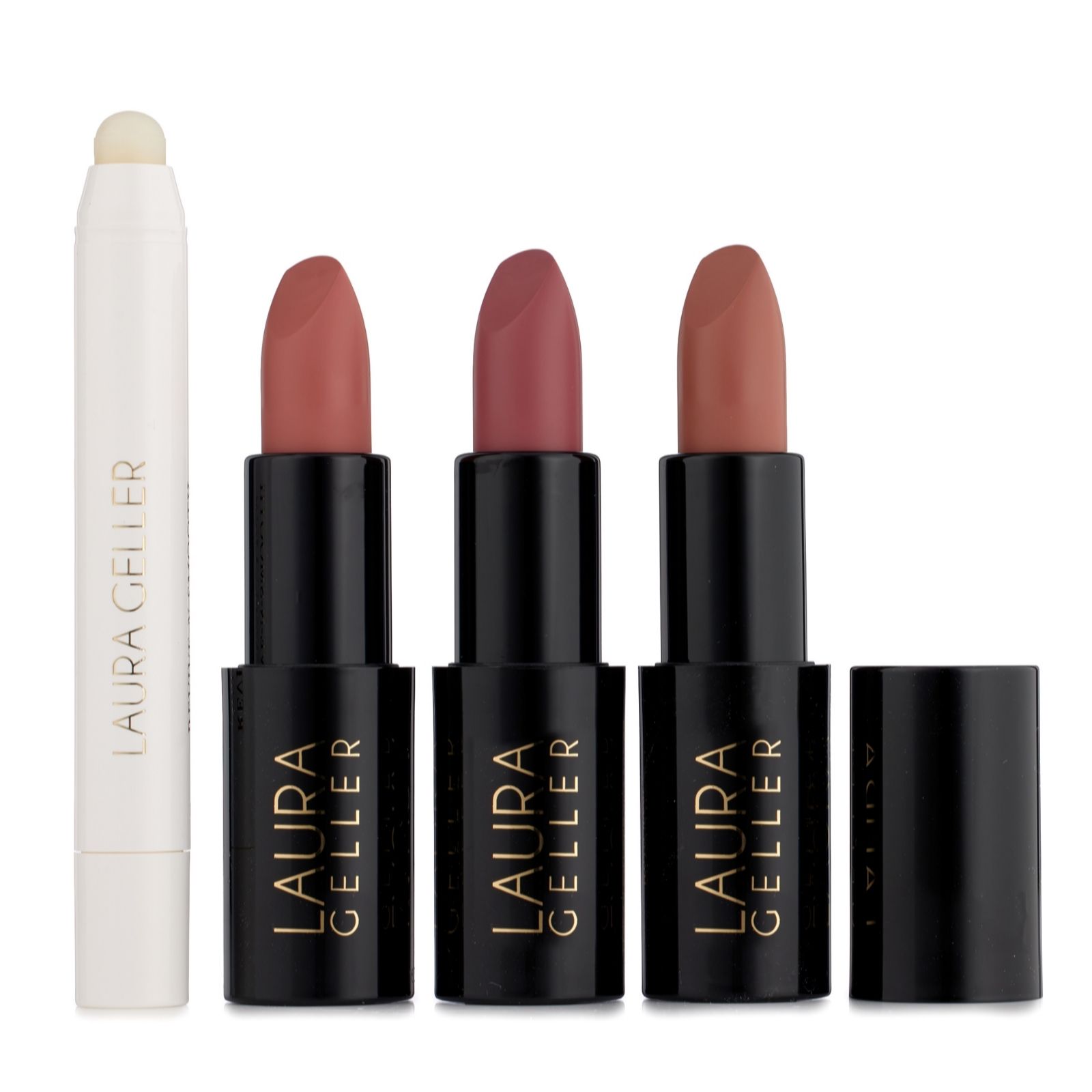 Laura Geller 4 Piece Classic Matte Lipstick & Nourishing Lip Balm